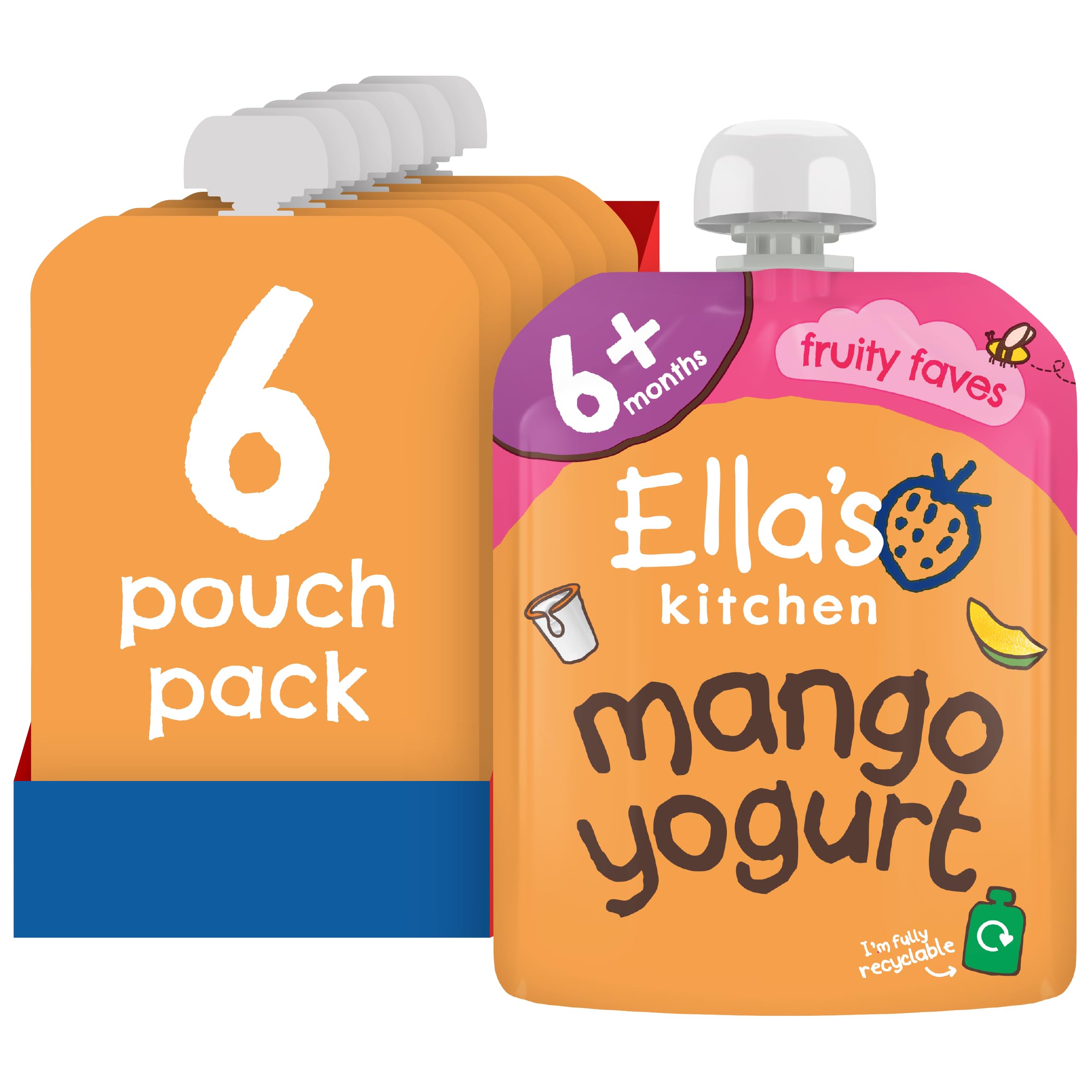Ella's Kitchen Organic Greek Yoghurt and Mangoes 90 g (Pack of 6) 1