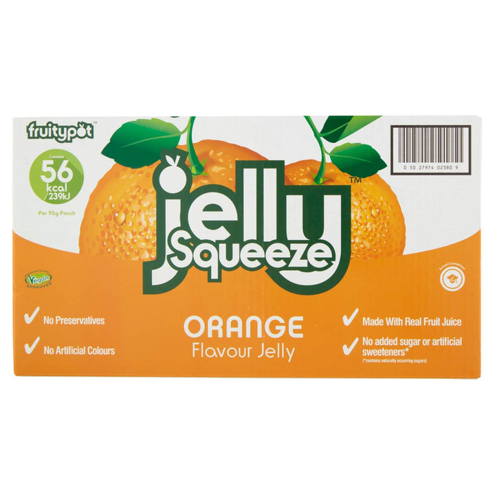 JellySqueeze - Orange Flavour Jelly Pouches, 16 x 95g