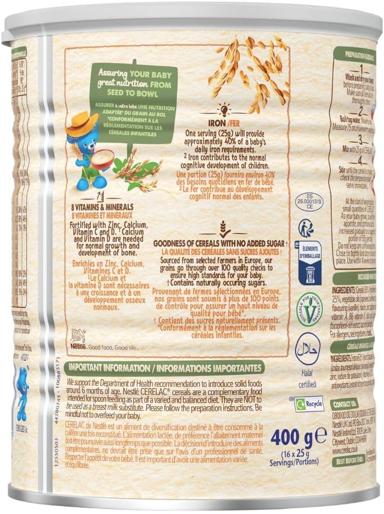 Cerelac Rice with Milk Infant Cereal, 6 months+, 400 g (Pack of 1)