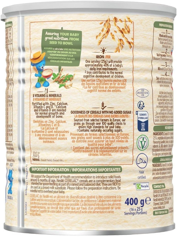 Cerelac Rice with Milk Infant Cereal, 6 months+, 400 g (Pack of 1)