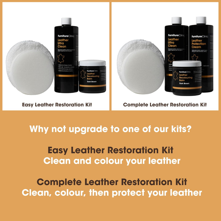 Furniture Clinic Leather Recolouring Balm - Ivory Shade for Faded & Scratched Sofas, Car Seats, Shoes, and Clothing