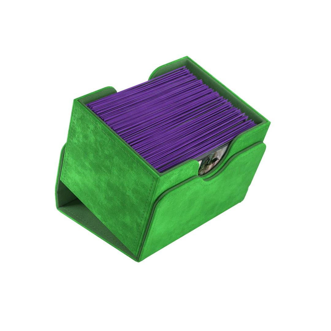 Gamegenic Sidekick 100+ XL Card Storage Box - Holds 100 Double-Sleeved Cards, Green
