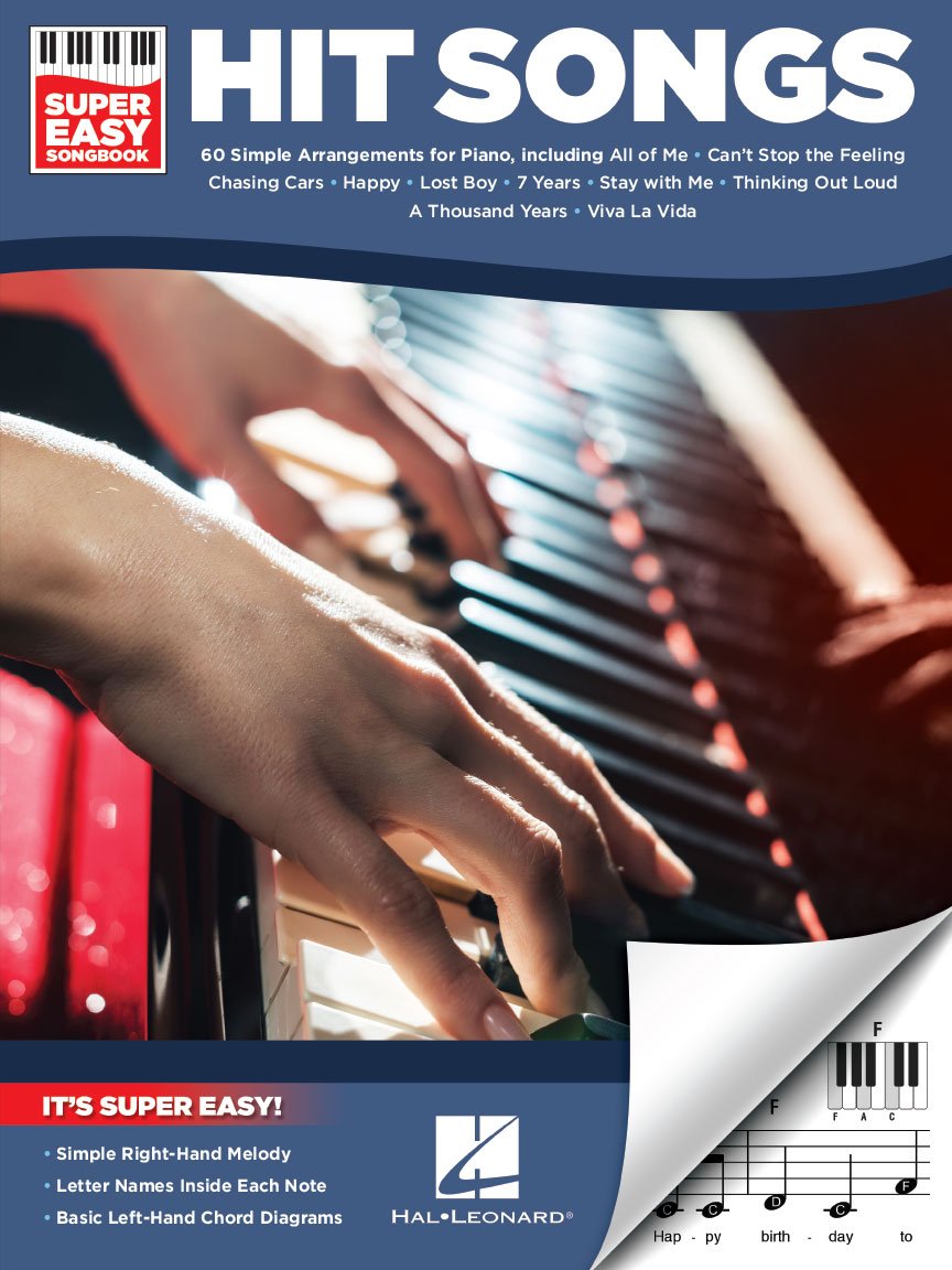 Hal Leonard Super Easy Songbook - Hit Songs Combination Piano, Vocal, & Guitar Book