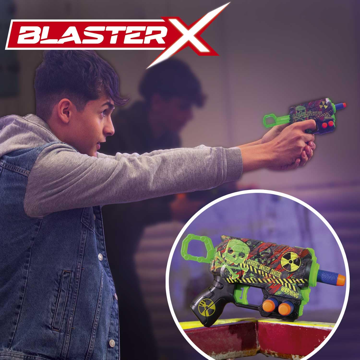 CRAZE BLASTER-X Foam Gun - 16cm Blaster, 6 Foam Darts, 10m Range | Ages 3+ 4