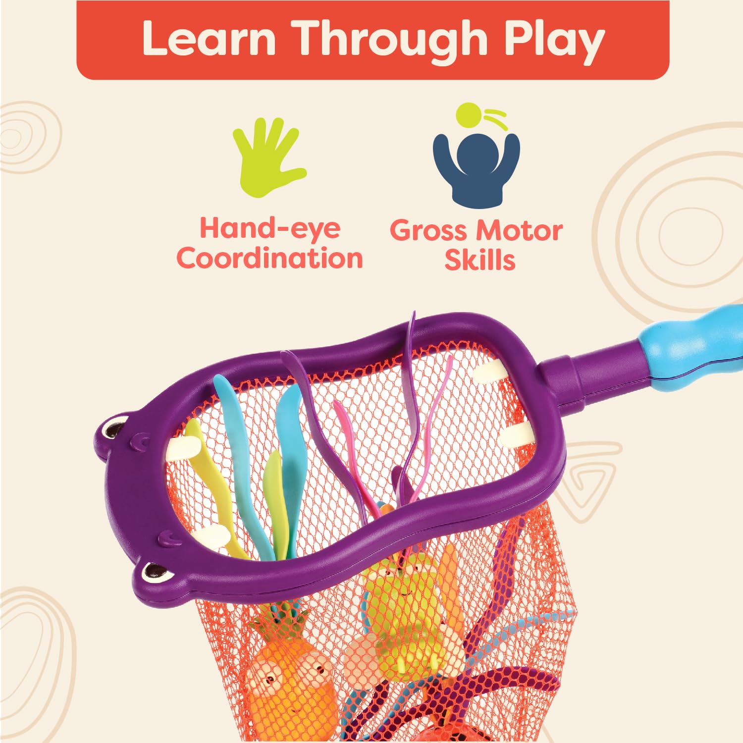 B. toys by Battat Hippo Scoop-a-Diving Pool Toys Set for Ages 3+ 4