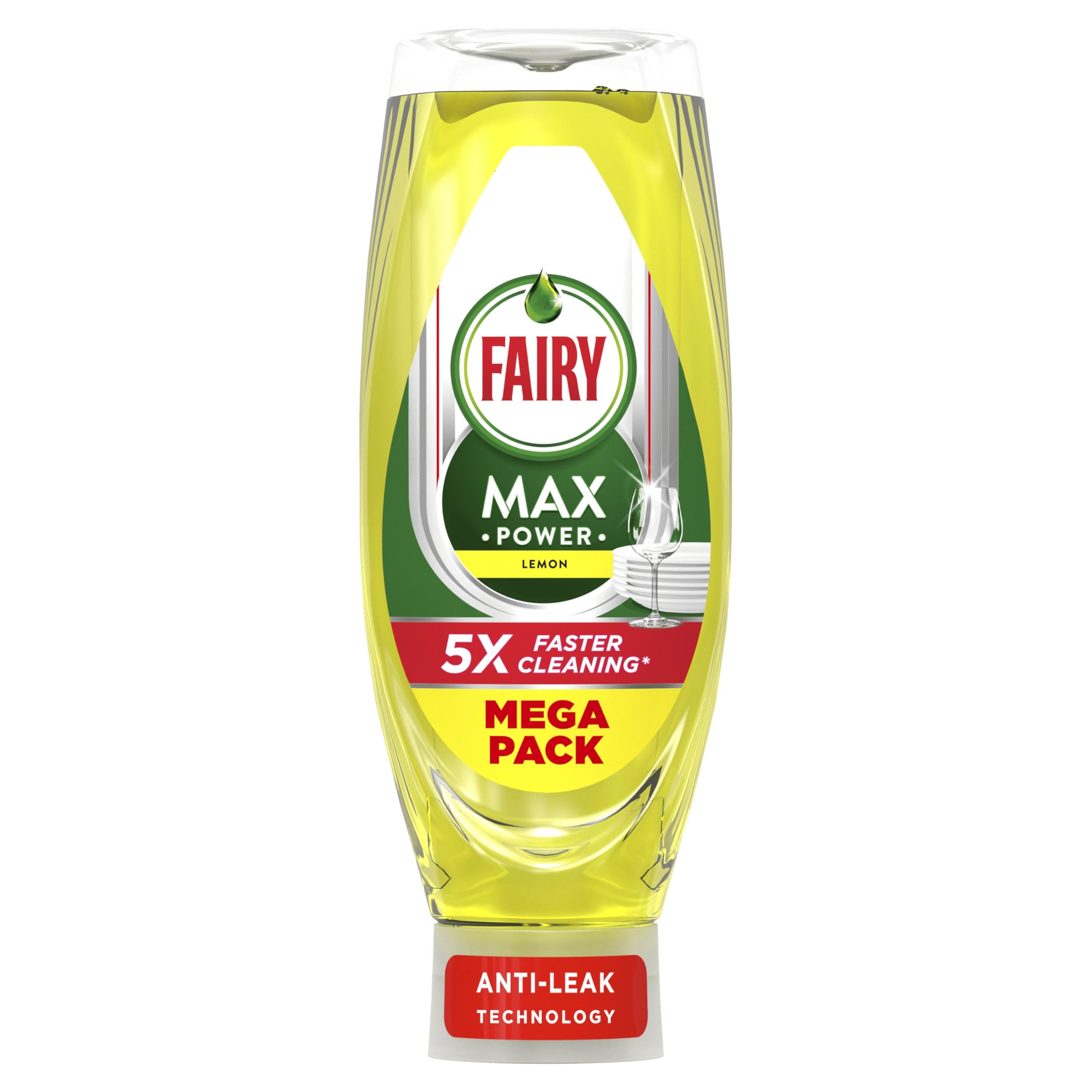 Fairy Max Power Washing Up Liquid Lemon 730ML - Easy and Effortless Cleaning 1
