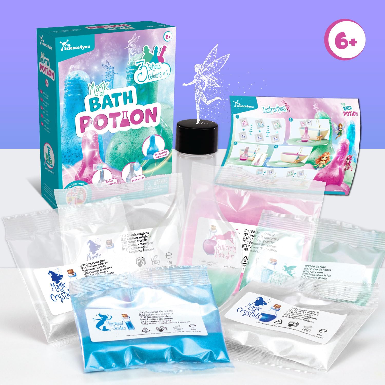 Science4you Bath Potions for Kids +6 – Makes 3 Colored Bath Bombs | STEAM Educational Toy 2