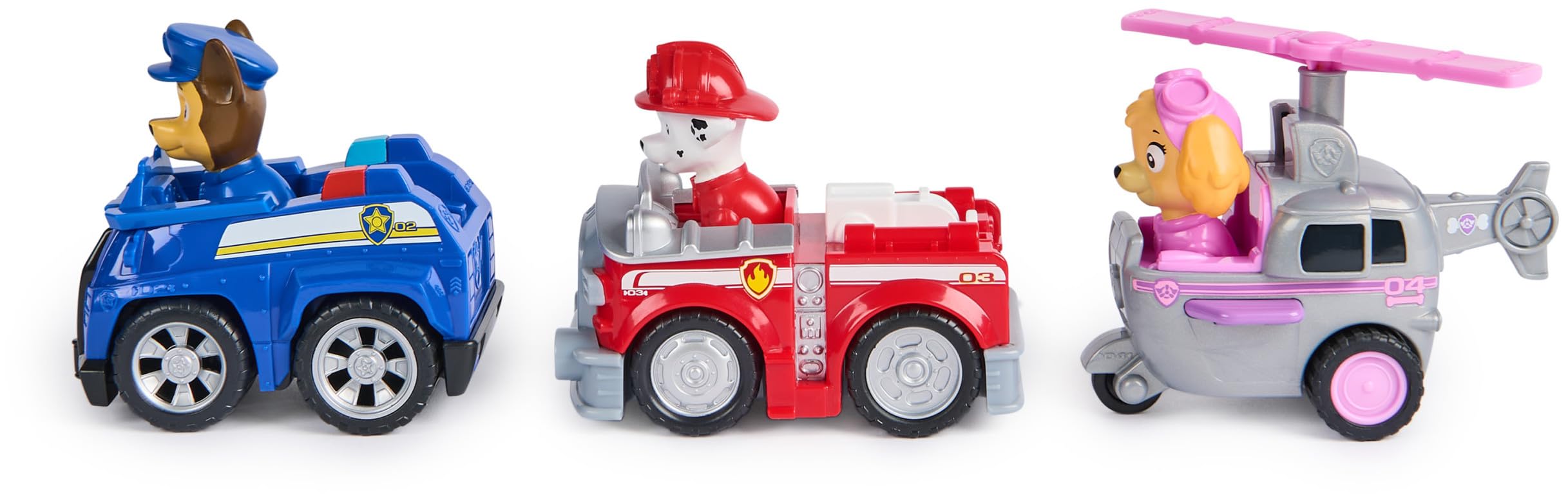 Paw Patrol Deluxe Rescue Racers Triple Pack - Pull Back Action | Ages 3+ 3