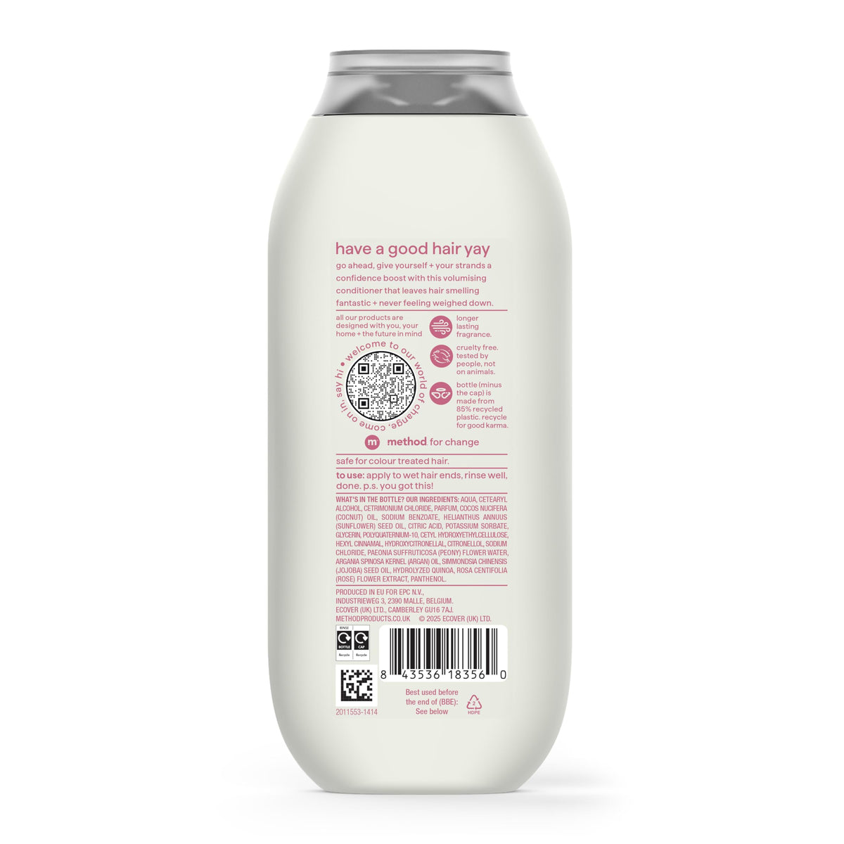 Method Volumising Conditioner - Peony & Rose Water Scent, 350ml
