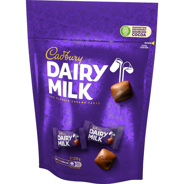 Cadbury Dairy Milk Chocolate Chunk Pouch - Creamy Milk Chocolate Pieces, 270g