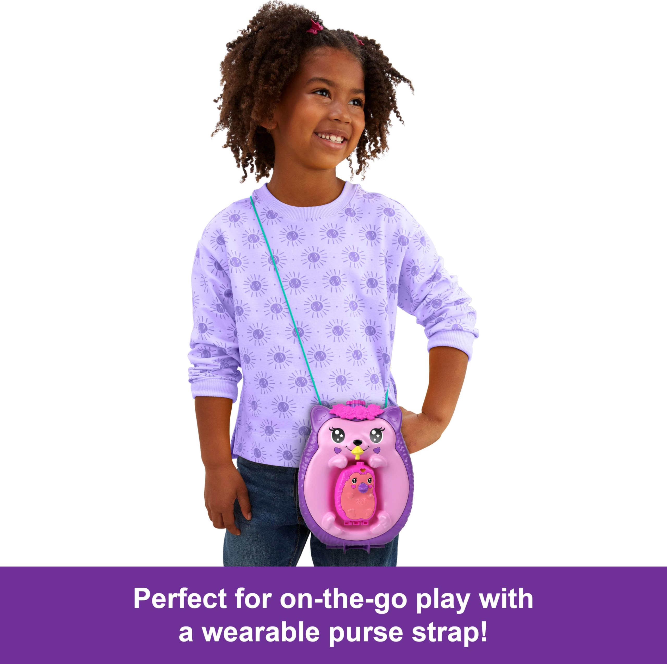 Polly Pocket 2-in-1 Travel Toy - Hedgehog Purse Playset with Micro Dolls & Accessories, Ages 4+ 2