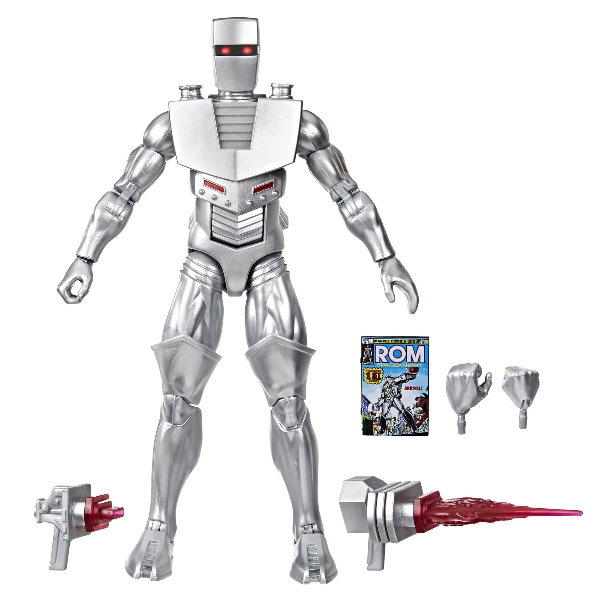 Marvel Legends Series Rom: Spaceknight Action Figure - Silver 6-Inch Collectible 1