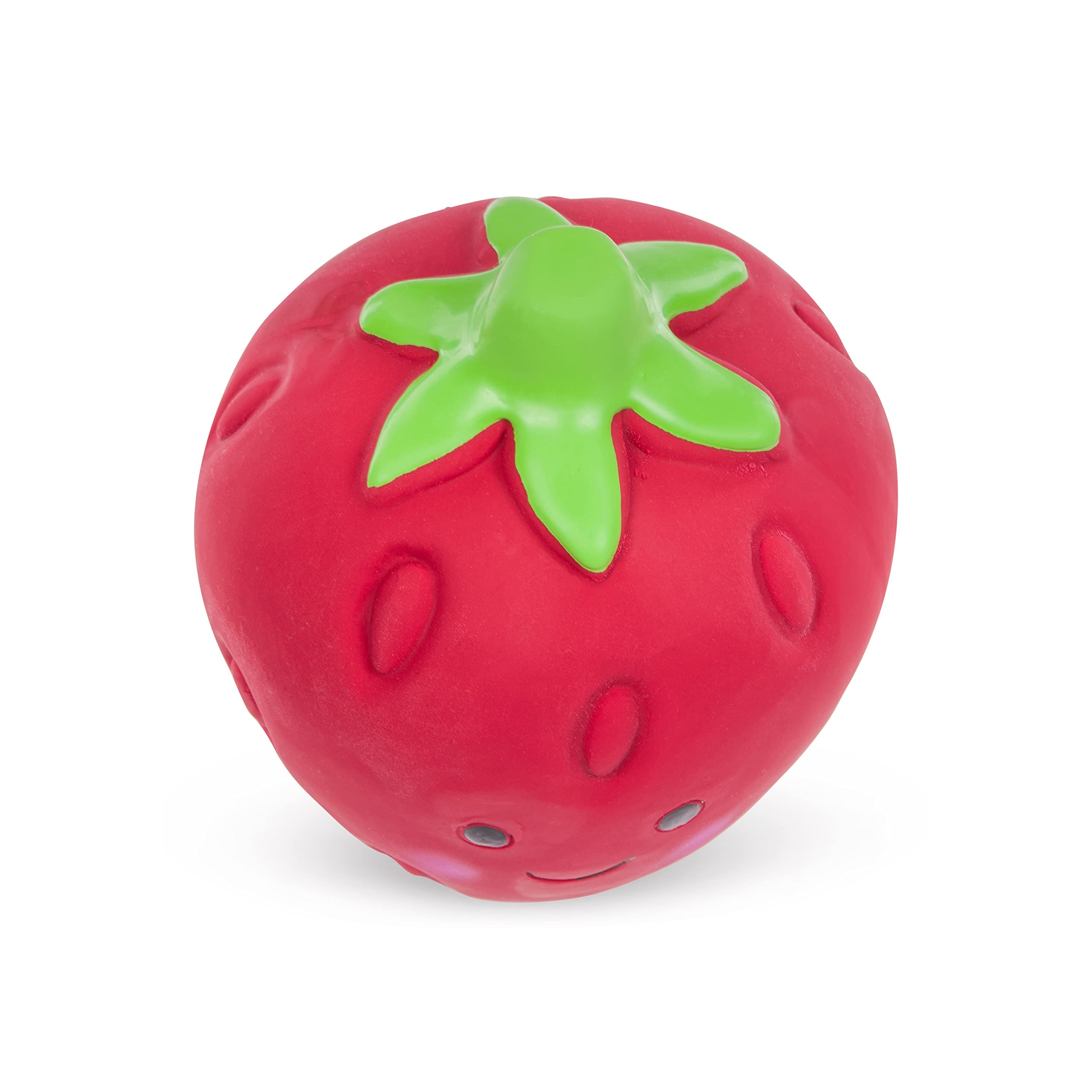Petface Soft Latex Strawberry Chew Dog Toy - Large Size | Squeaky | Natural Rubber