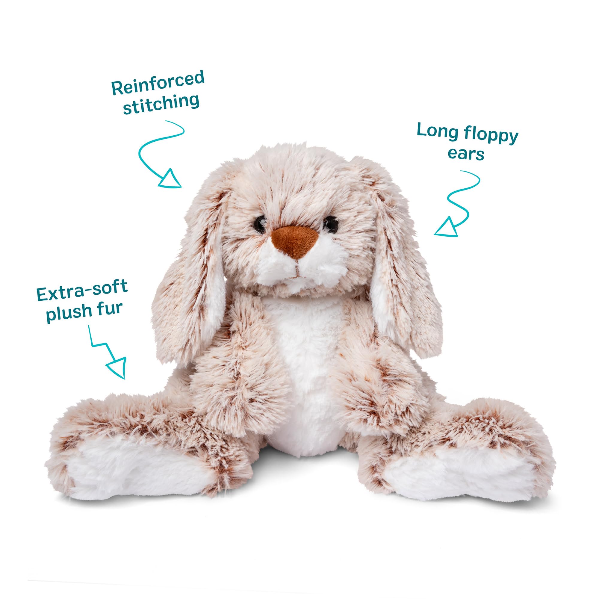 Melissa & Doug Burrow Bunny Rabbit Plush Toy | Extra-Soft Fabric | Ages 0+ | Model 6074550 4