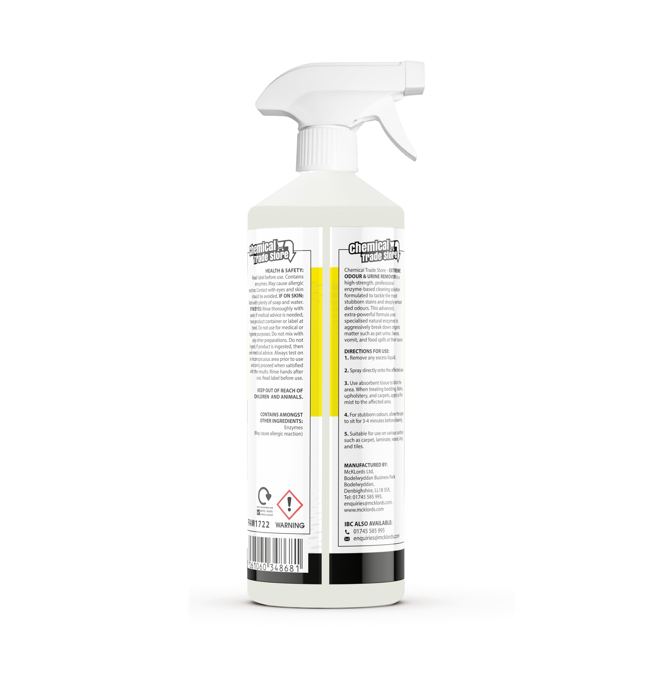 Chemical Trade Store Extreme Odour & Urine Remover - 1L Liquid Enzyme Cleaner 6