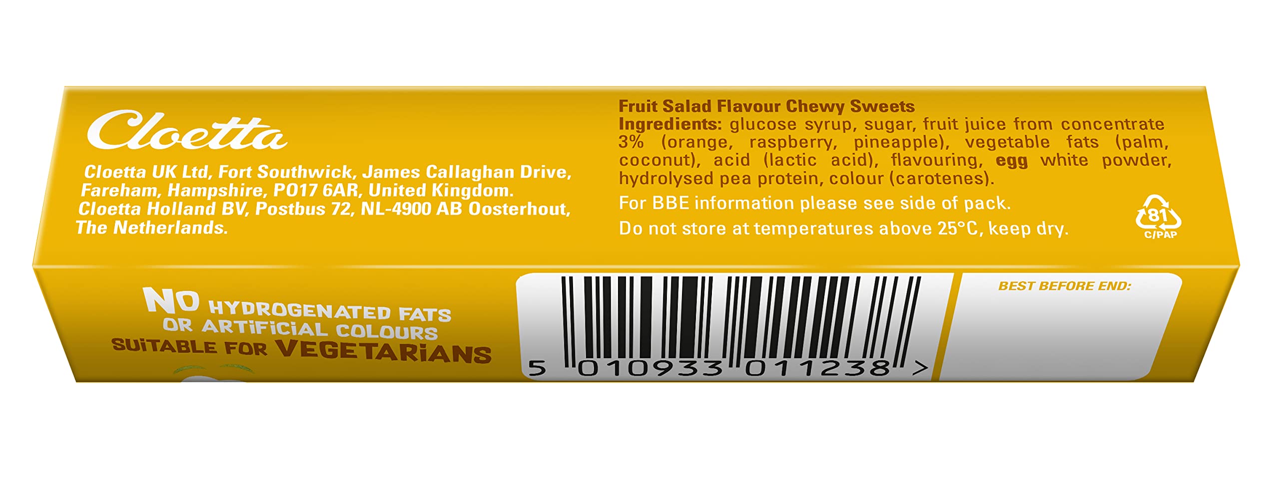 Chewits Fruit & Chewy Sweets - Fruit Salad Flavor | Bulk Box of 40 Sticks (30g Each)