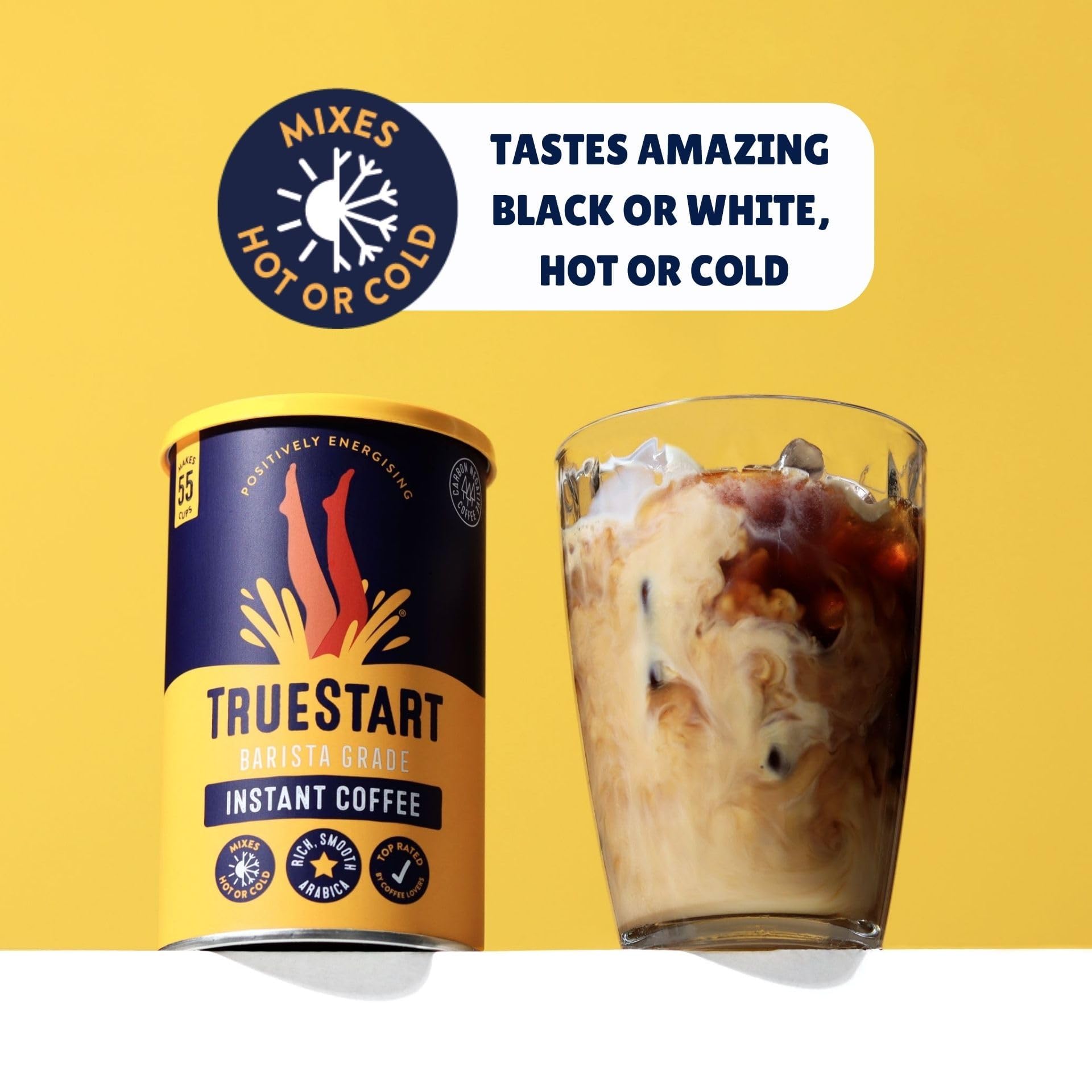 TRUESTART Barista Grade Instant Coffee - Freeze Dried, 750g | 100% Colombian Arabica | Certified B Corp 3