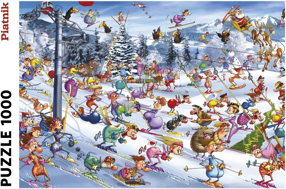 Piatnik - Ruyer Christmas Skiing Puzzle 1000-Piece Jigsaw Puzzle