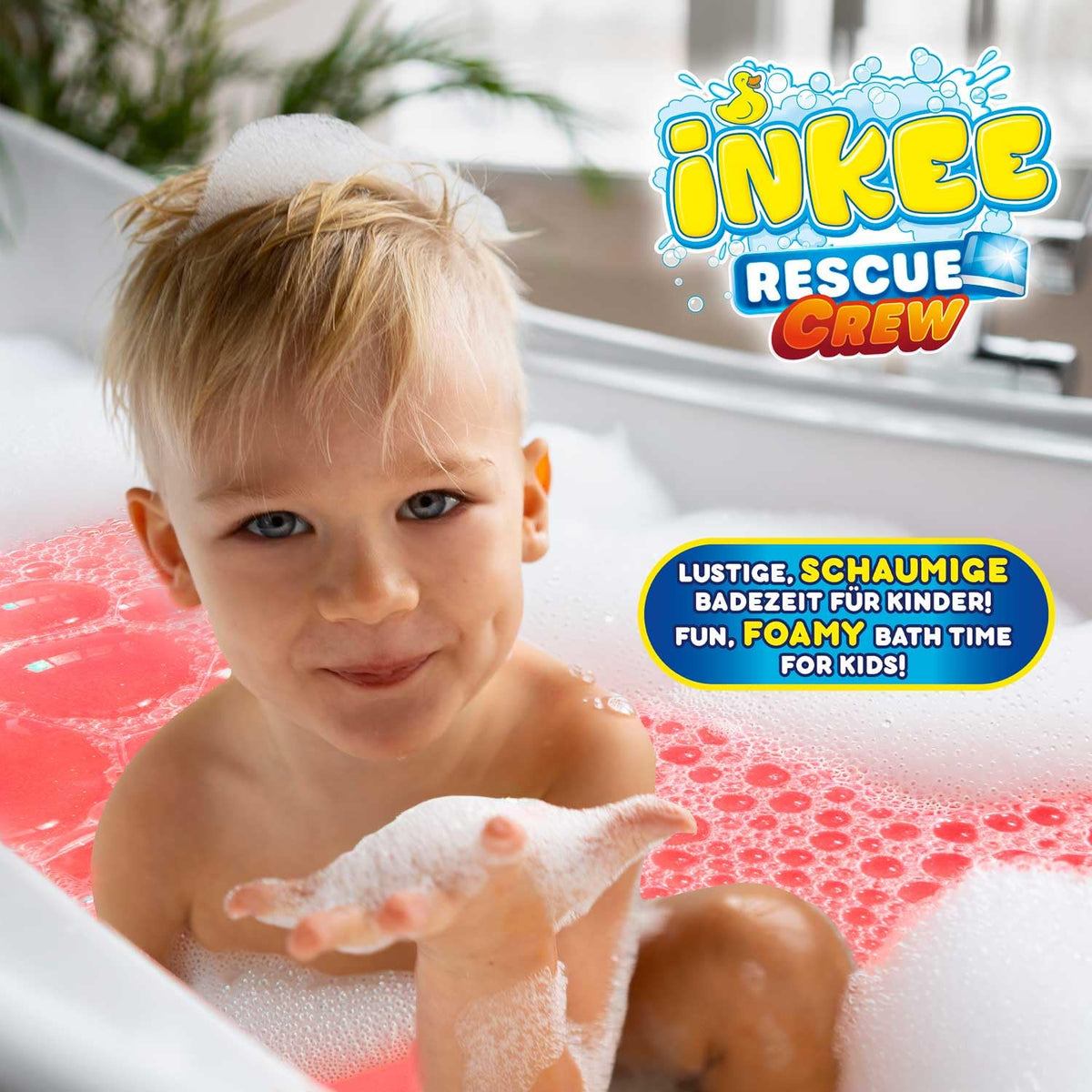 INKEE Bubble Bath Liquid Rescue Crew - 40 g Watermelon Colour-Changing Kids' Bath Gel