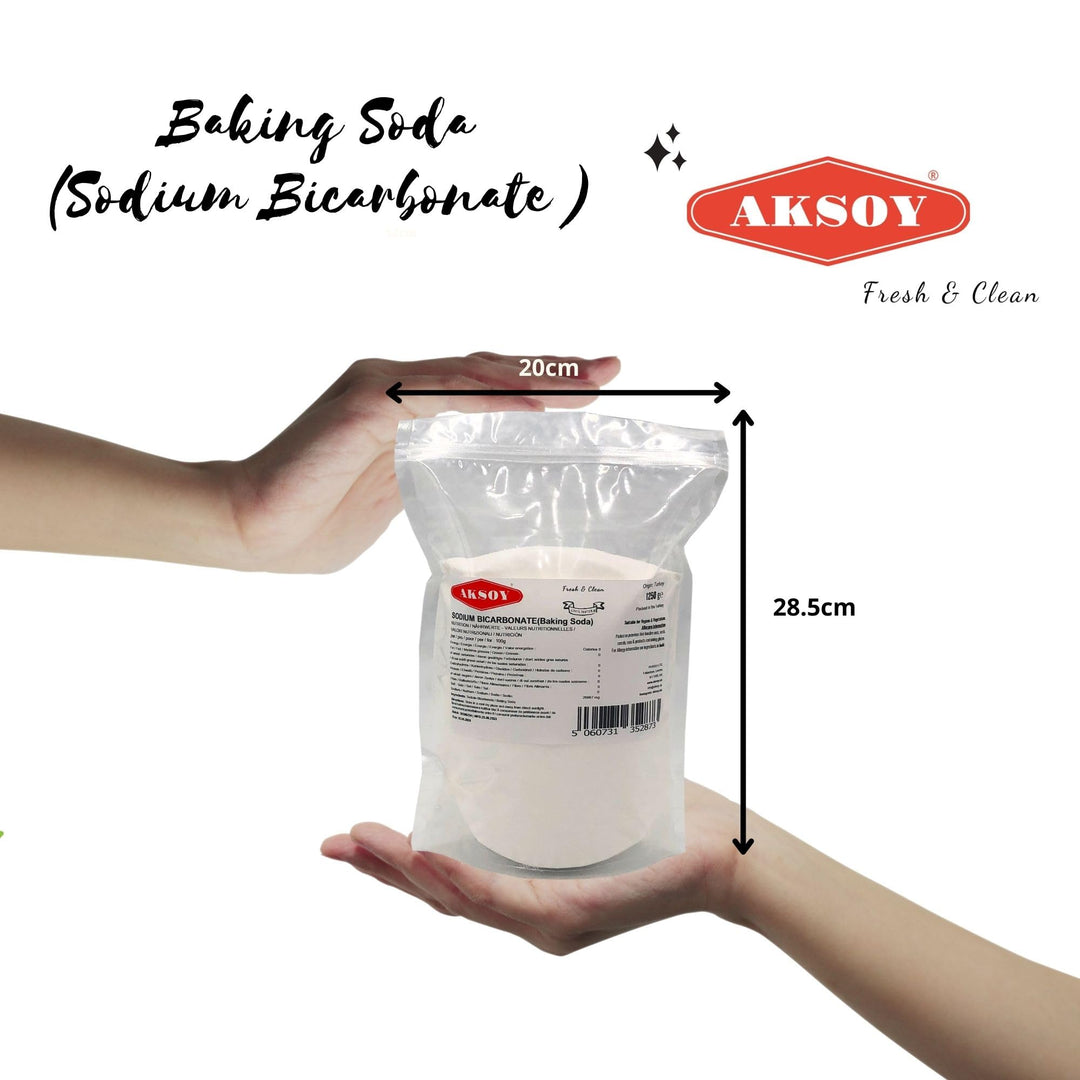 Aksoy Pure Baking Soda 1250g - Sodium Bicarbonate Powder for Baking & Cleaning