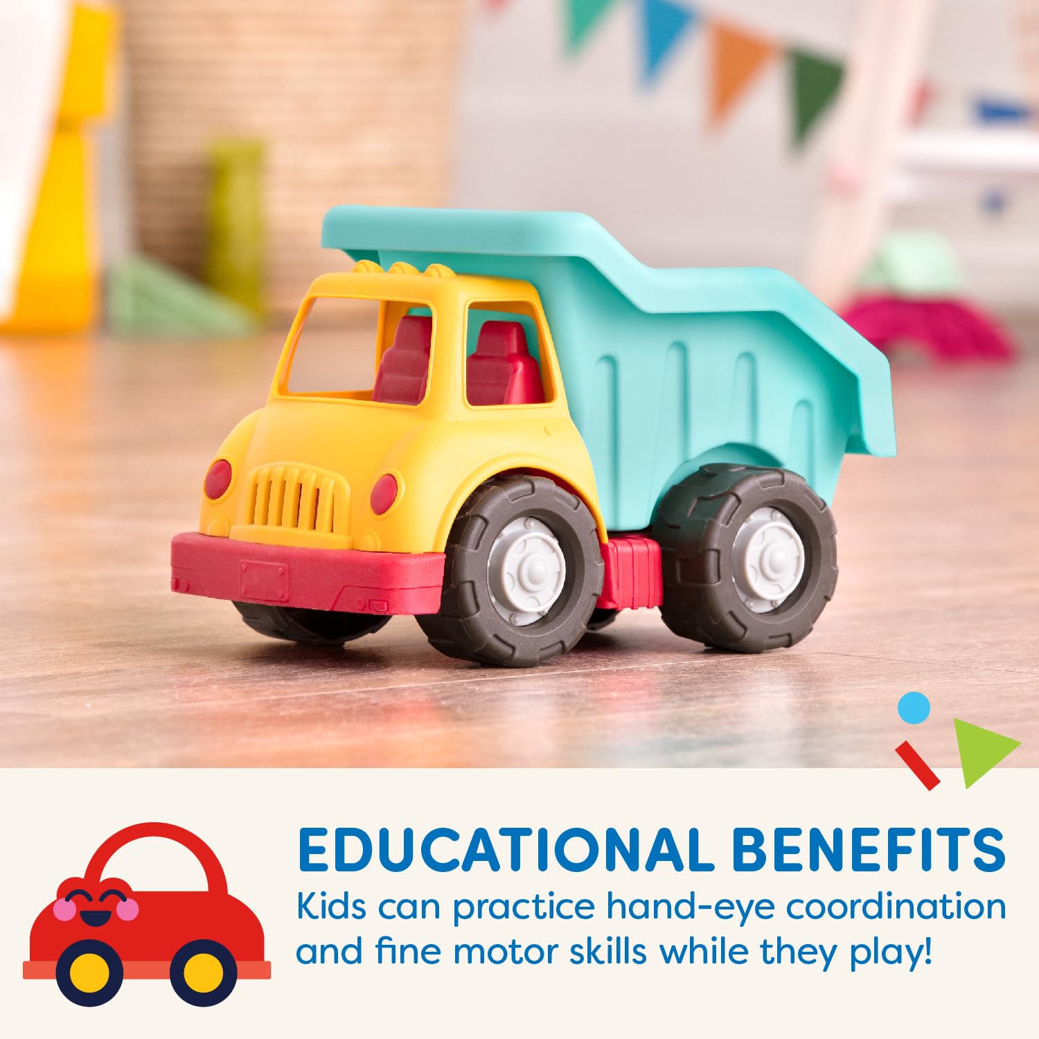 Battat Wonder Wheels Dump Truck for Toddlers | Movable Parts | Recyclable Plastic | Ages 1+
