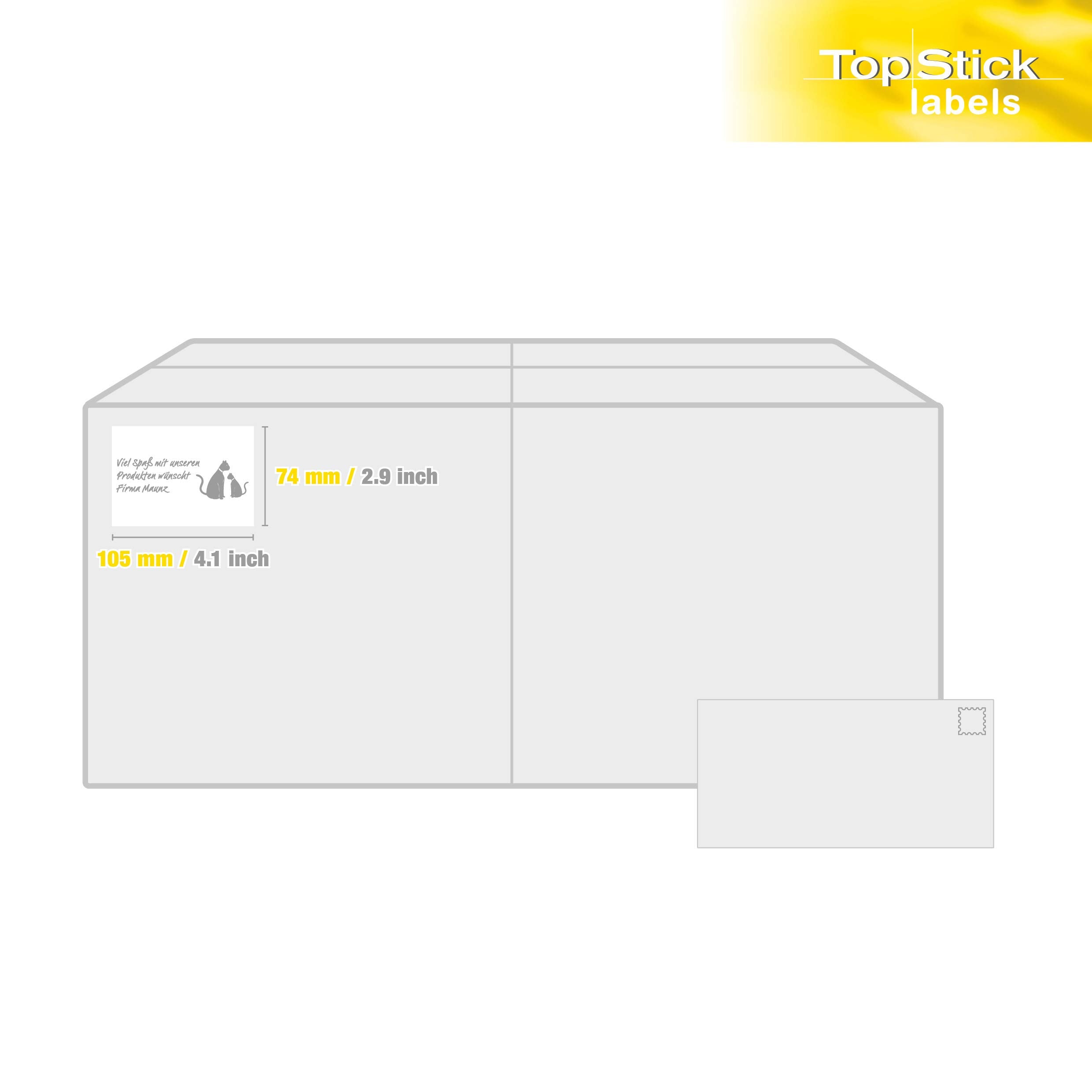 TopStick 8716 Multi-Purpose Printer Labels - 8 Labels/Sheet, 105x74mm, 800 Labels Total 5