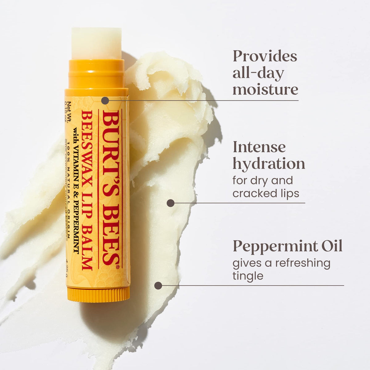 Burt's Bees Lip Balm Multipack - Moisturising & Nourishing with Beeswax & Honey | 4 Count