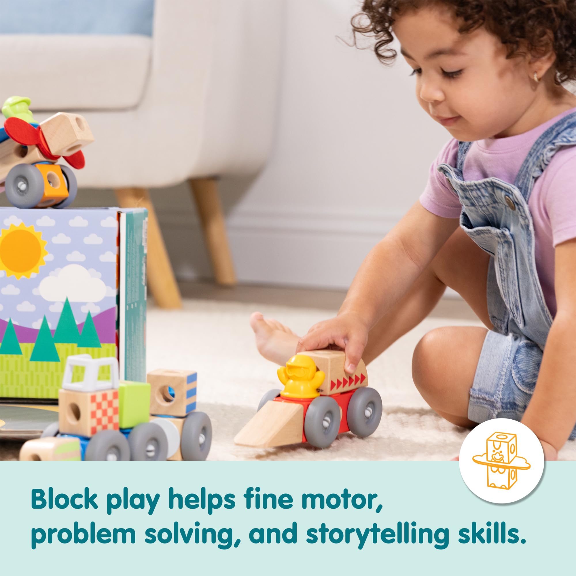 Melissa & Doug Blockables Vehicles Snap And Play Set | 54 Connectable Pieces | Ages 2+ 5