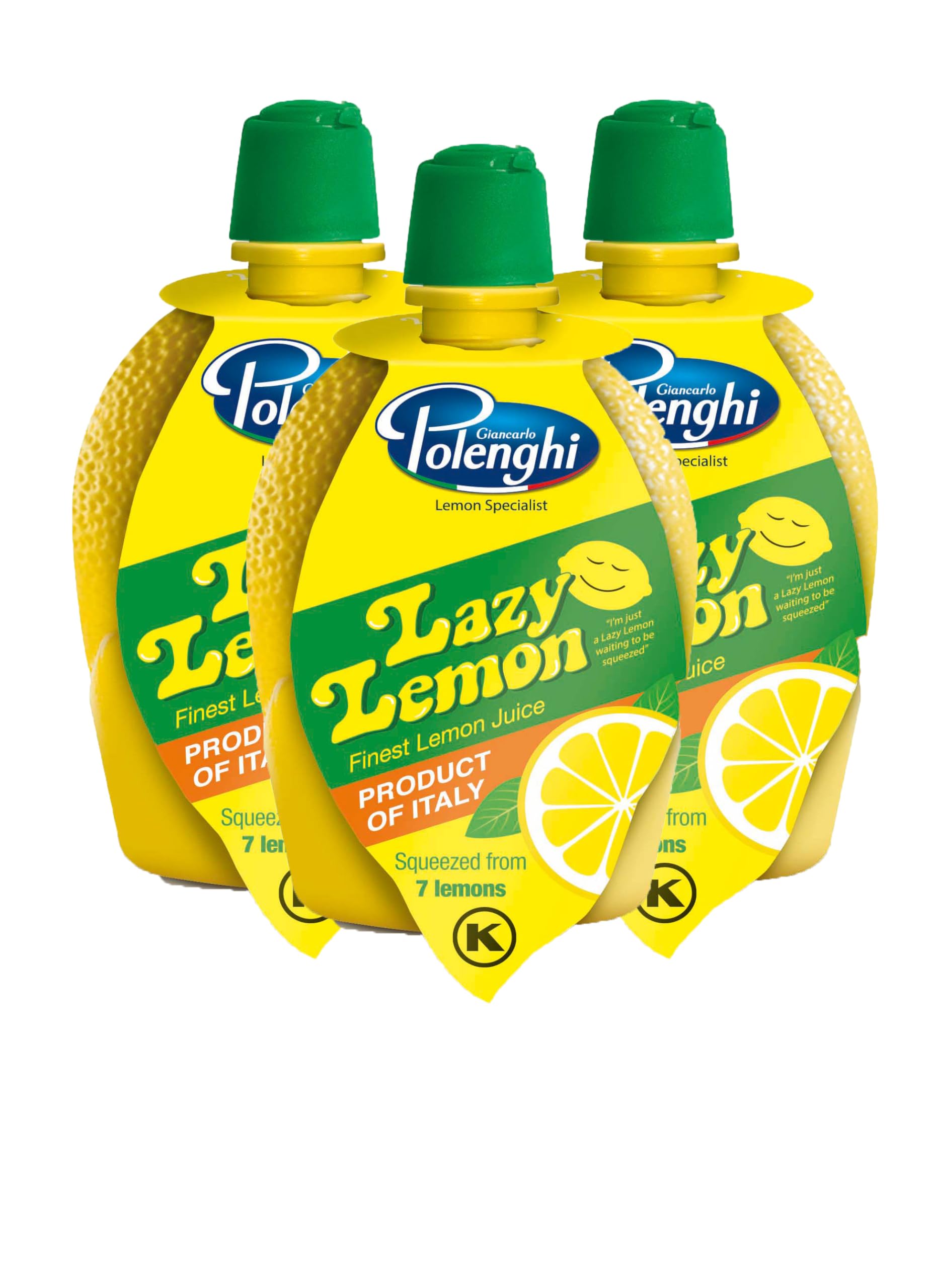 Polenghi Lazy Lemon Juice - 100% Italian Lemons 3 x 200ml 1