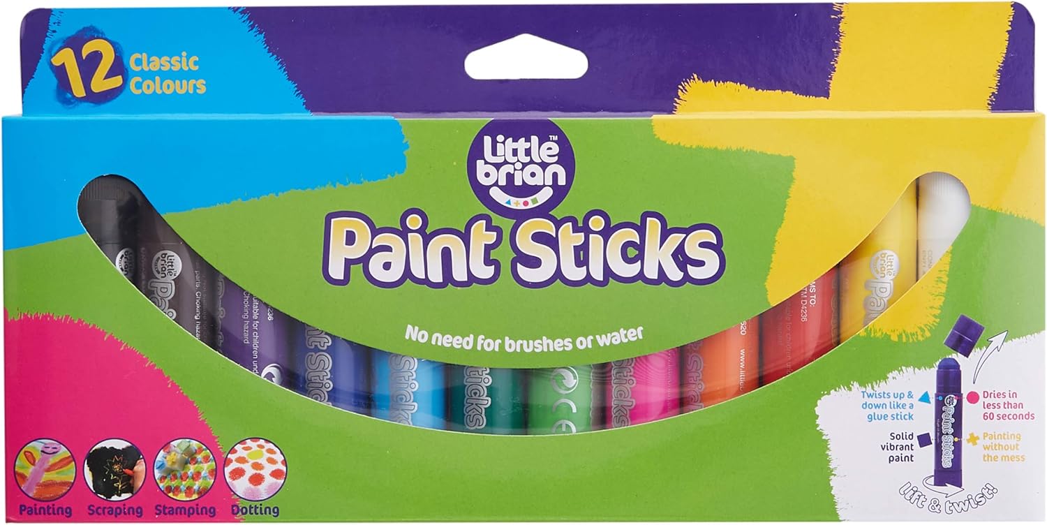 Little Brian Paint Sticks - Mess-Free Kids Painting Set for Creative Play 1