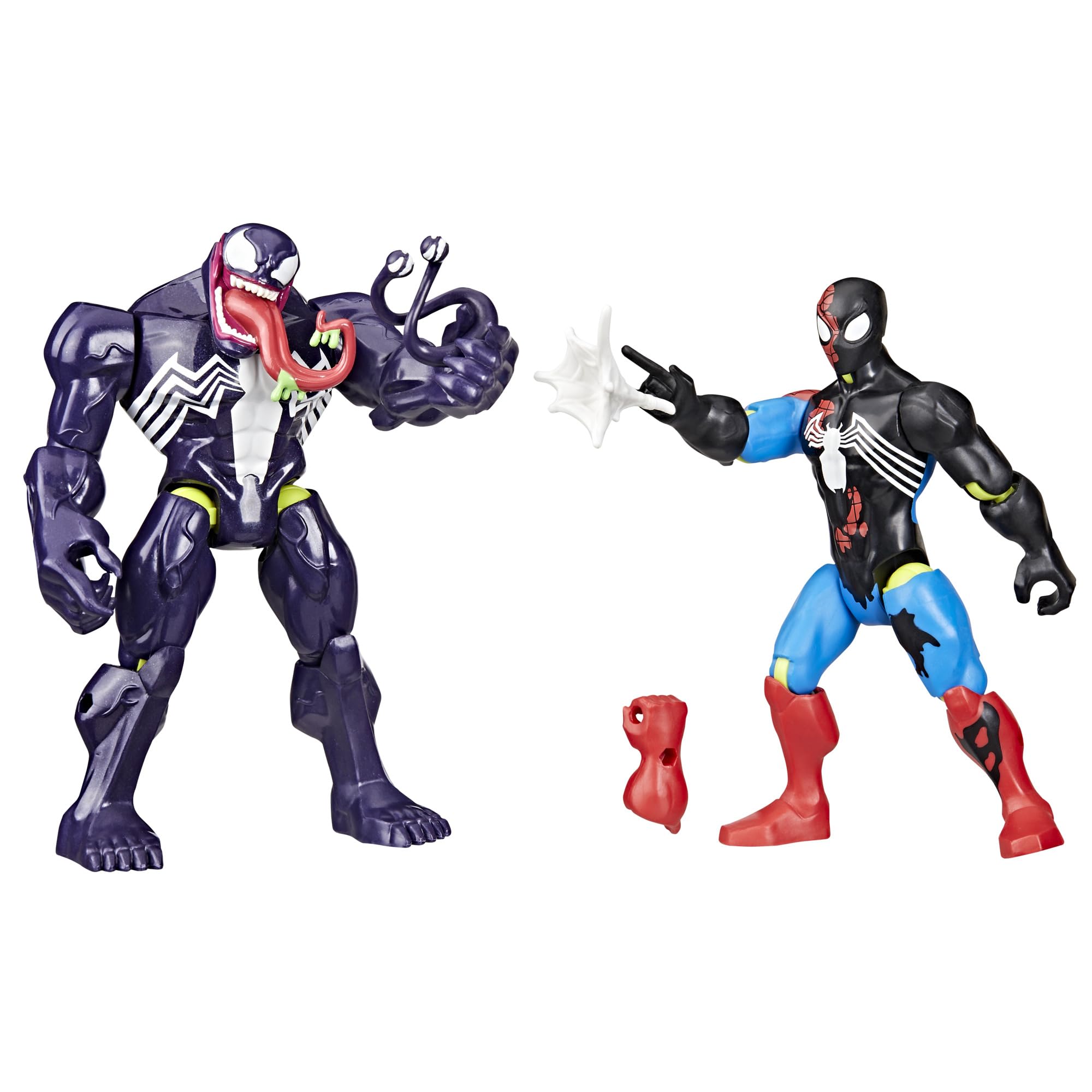 MixMashers Marvel Venom vs. Venomized Spider-Man Action Figure Set - Customizable Super Hero Toys for Kids 1