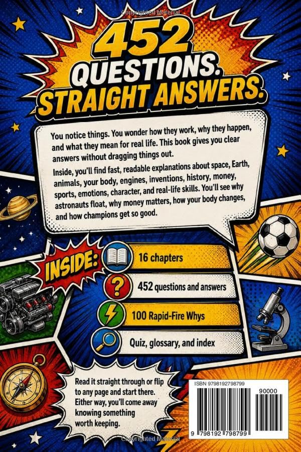 100,000 Whys for Teen Boys Asking About Everything - 452 Questions, Ages 12–18, Paperback