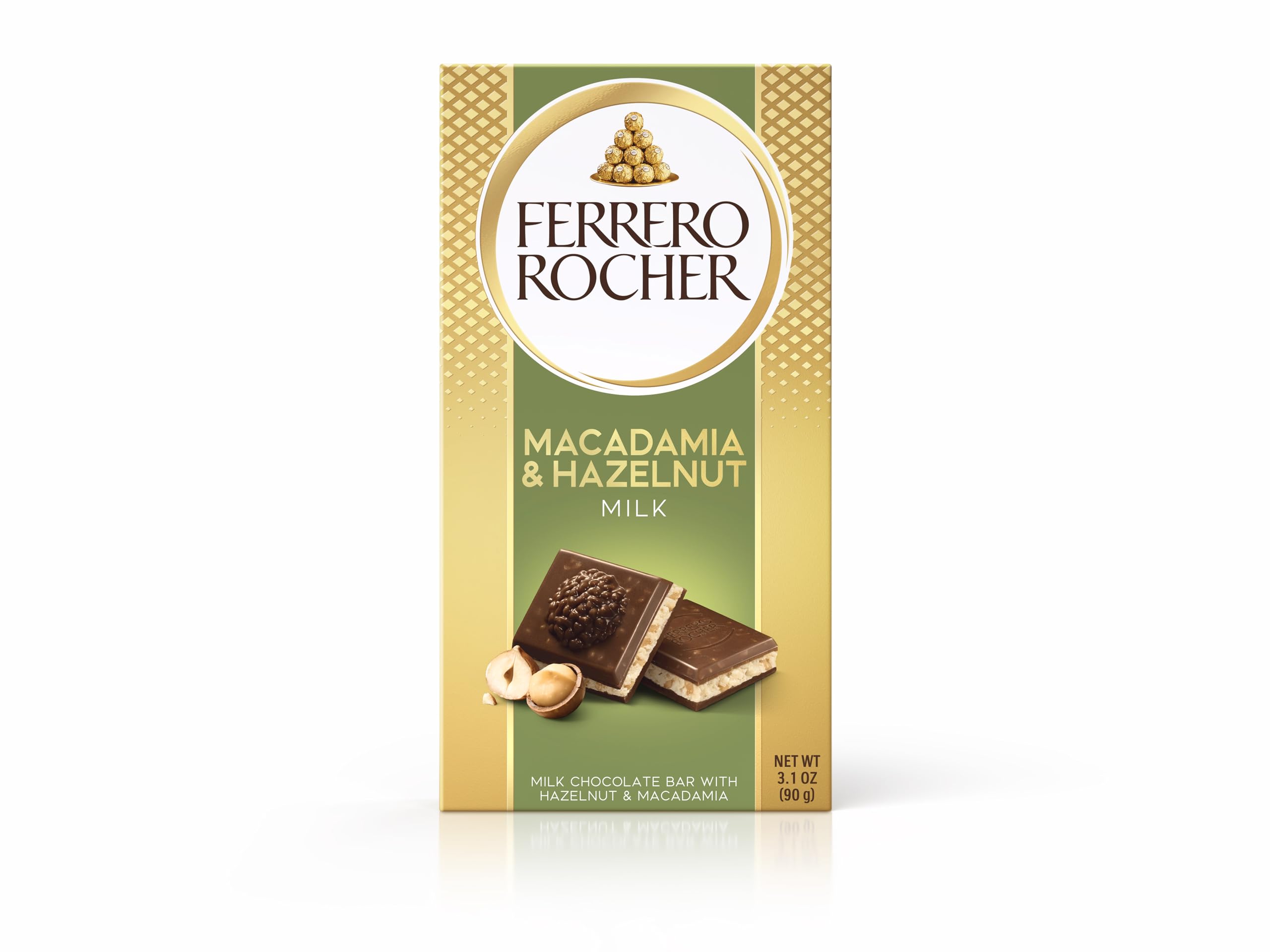 Ferrero Rocher Luxury Milk Chocolate Bar with Hazelnut & Macadamia, 90g 7