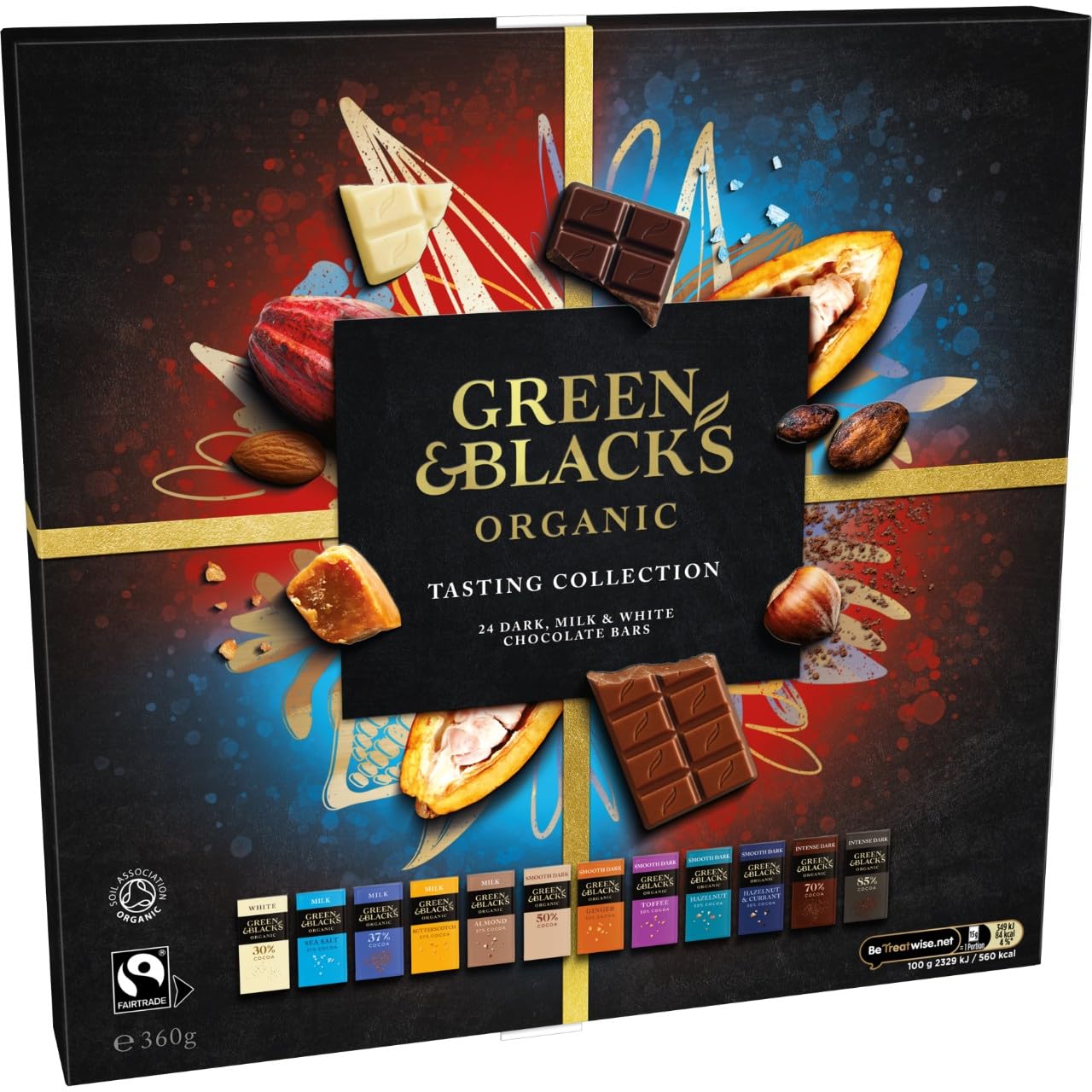 Green & Black's Organic Tasting Collection - Assorted Miniature Chocolate Bars (24 Pack) 2