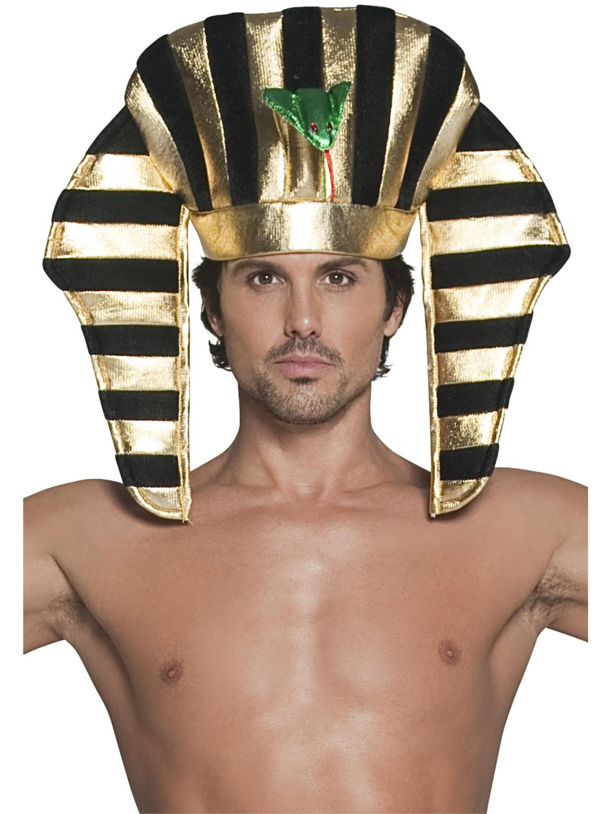 Smiffys Men's Pharaoh Headpiece - Black & Gold, One Size