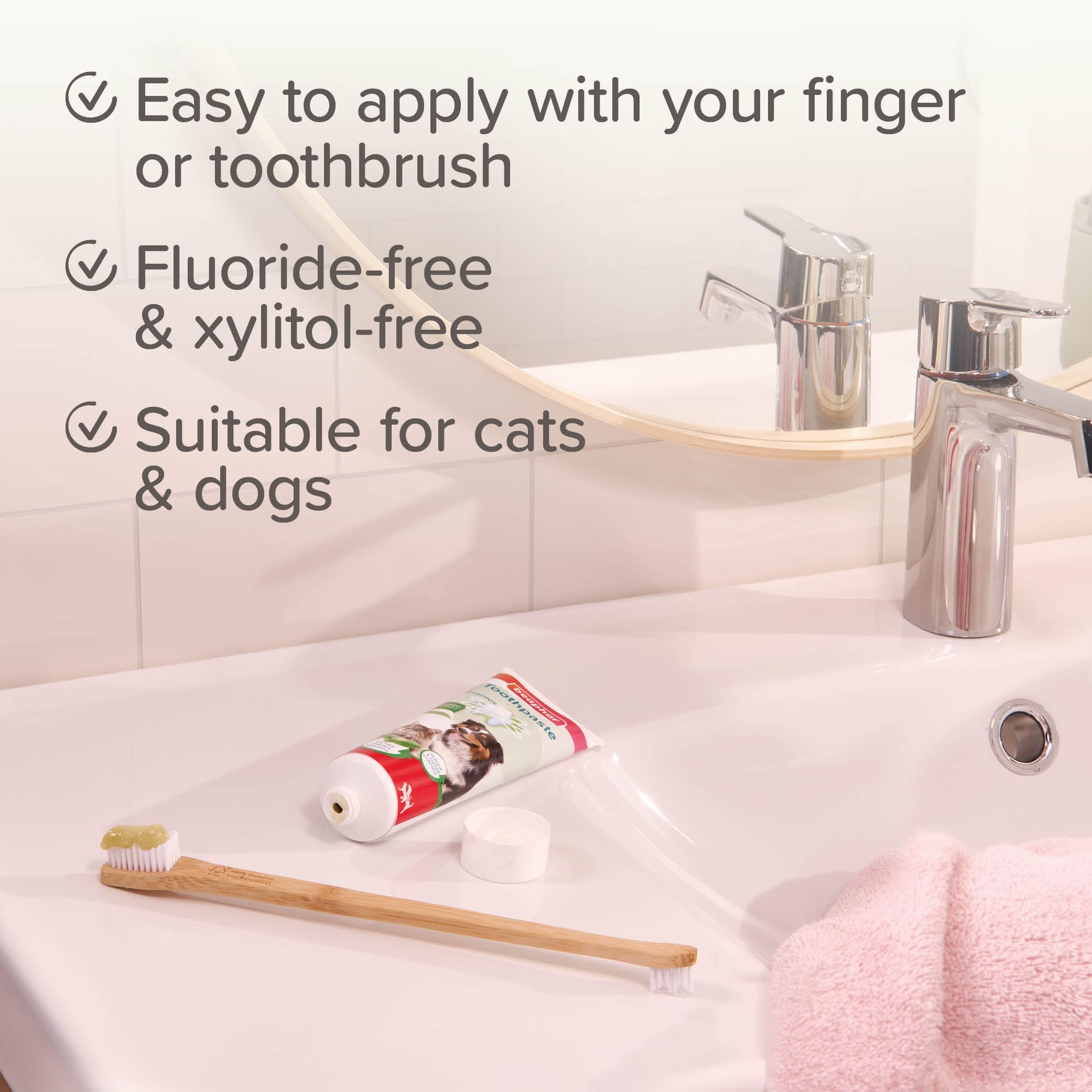 Beaphar Liver Flavour Toothpaste with Enzymes for Dogs & Cats | Plaque & Tartar Control | 100 g 3