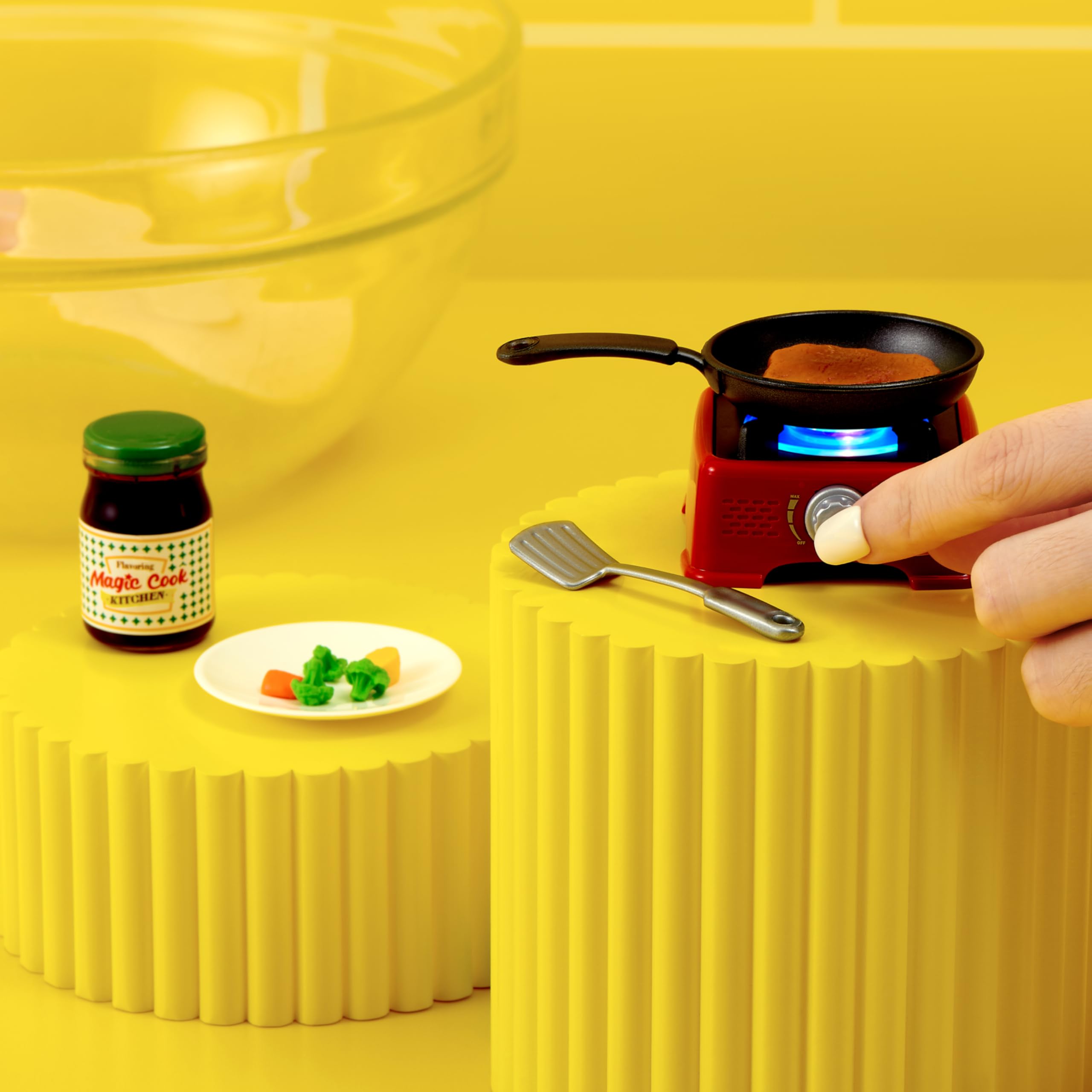 Mini Brands Magic Cook Kitchen Waffle Maker - Working UV Light, Mini Accessories | Ages 3+ 2