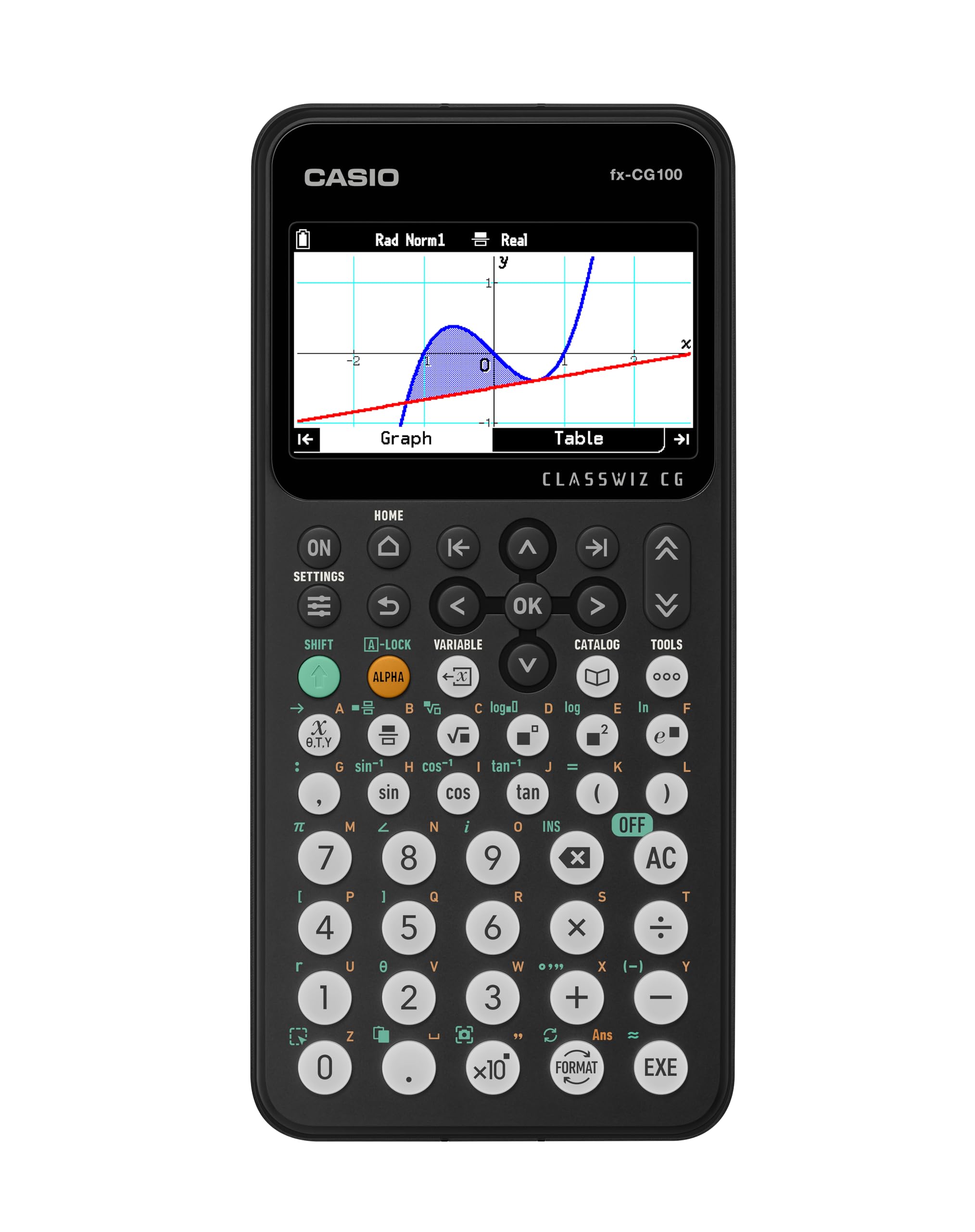 Casio fx-CG100 Colour Graphing Calculator - UK Exam Compliant | USB-C Connectivity | Natural Maths Display 1