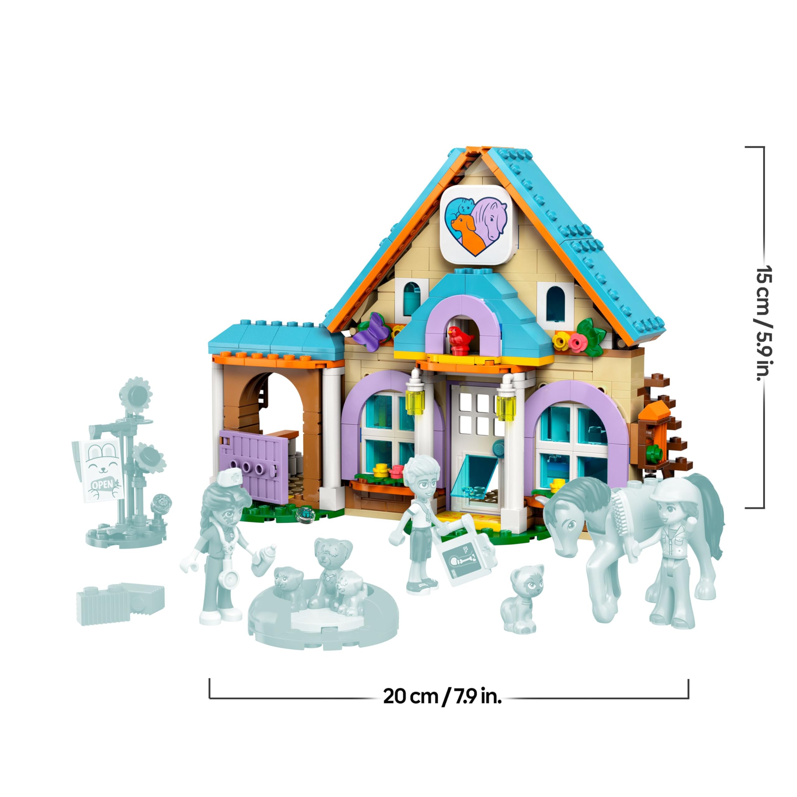 LEGO Friends Horse and Pet Vet Clinic Toy - 428-Piece Playset for Ages 7+ 2