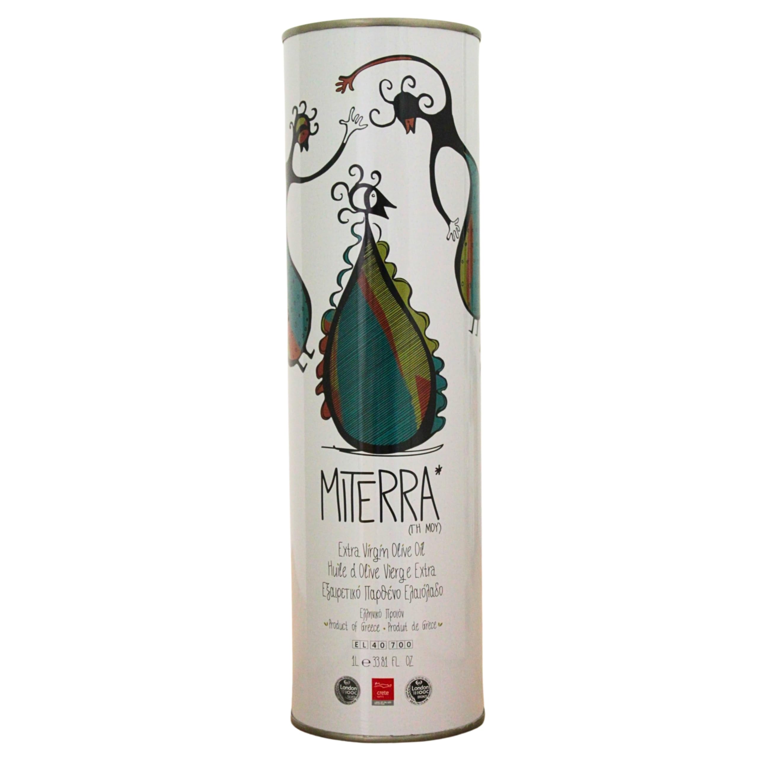 MITERRA Cretan Extra Virgin Olive Oil - Cold-Pressed Koroneiki | 1 Litre Tin 1