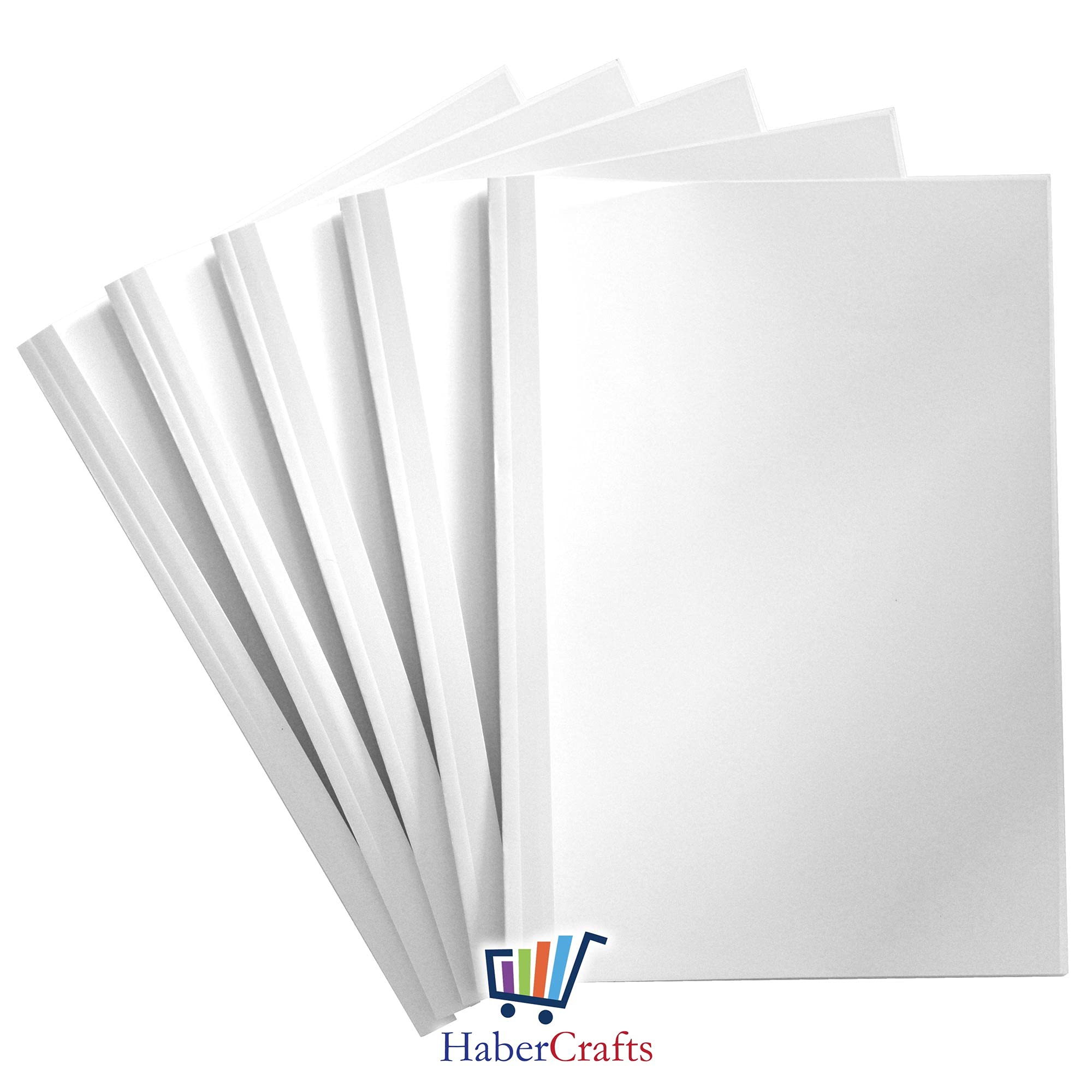 Habercrafts Clear Acetate Sheets - A3 Size, 240 Micron Heavy Duty PVC for Binding & Crafts | 10 Sheets 3