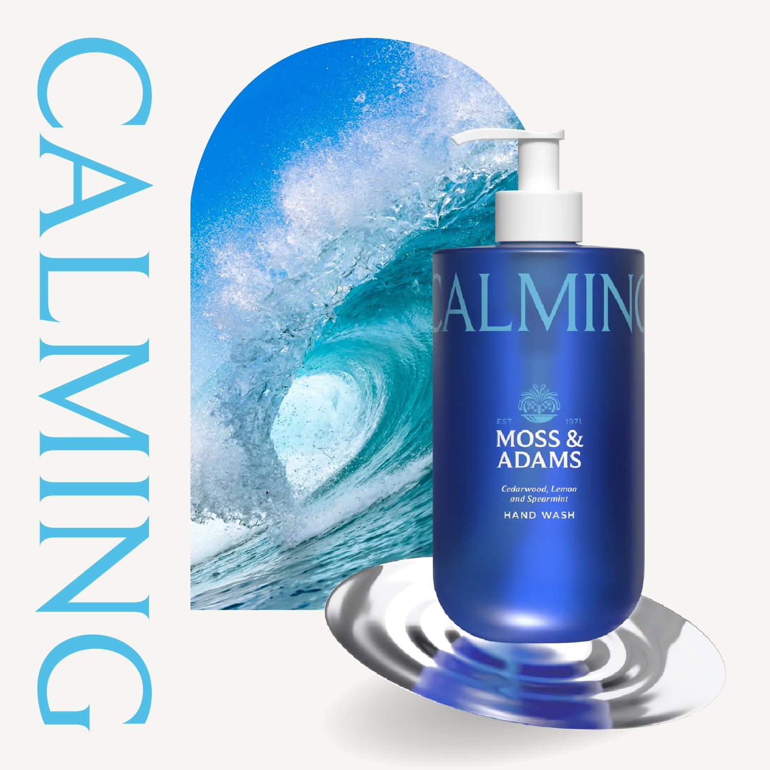 Moss & Adam Calming Hand Wash - Cedarwood, Lemon & Spearmint Scent | Vitamin B5 | Pack of 3 (400 ml each)