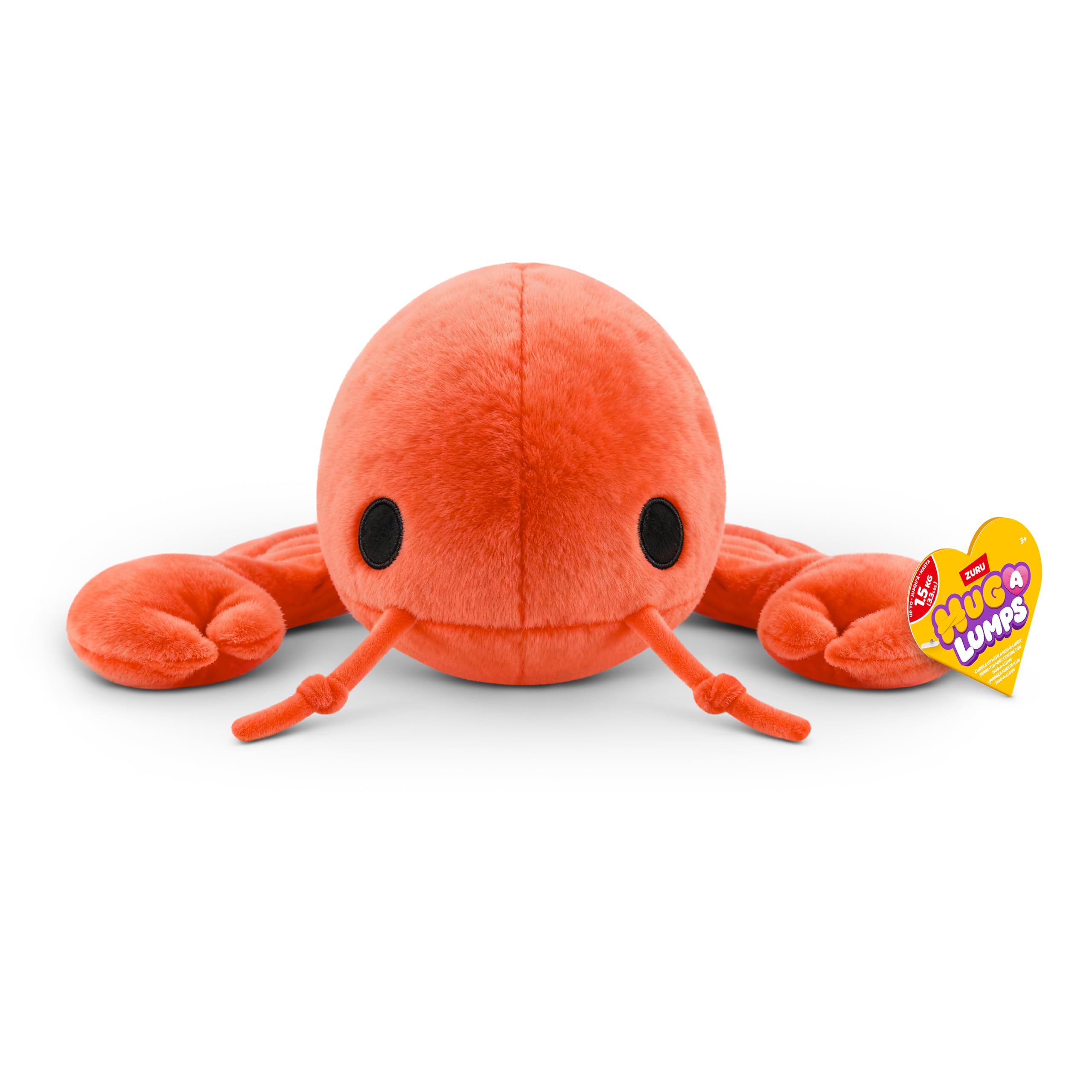 Hug-A-Lumps Lenny the Lobster Weighted Plush - Medium | Super-Soft | Stress & Anxiety Relief 1