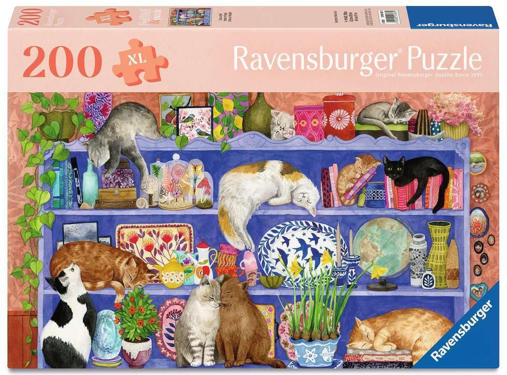Ravensburger Cats on Shelf 200-Piece Jigsaw Puzzle for Adults & Kids 9+ 1