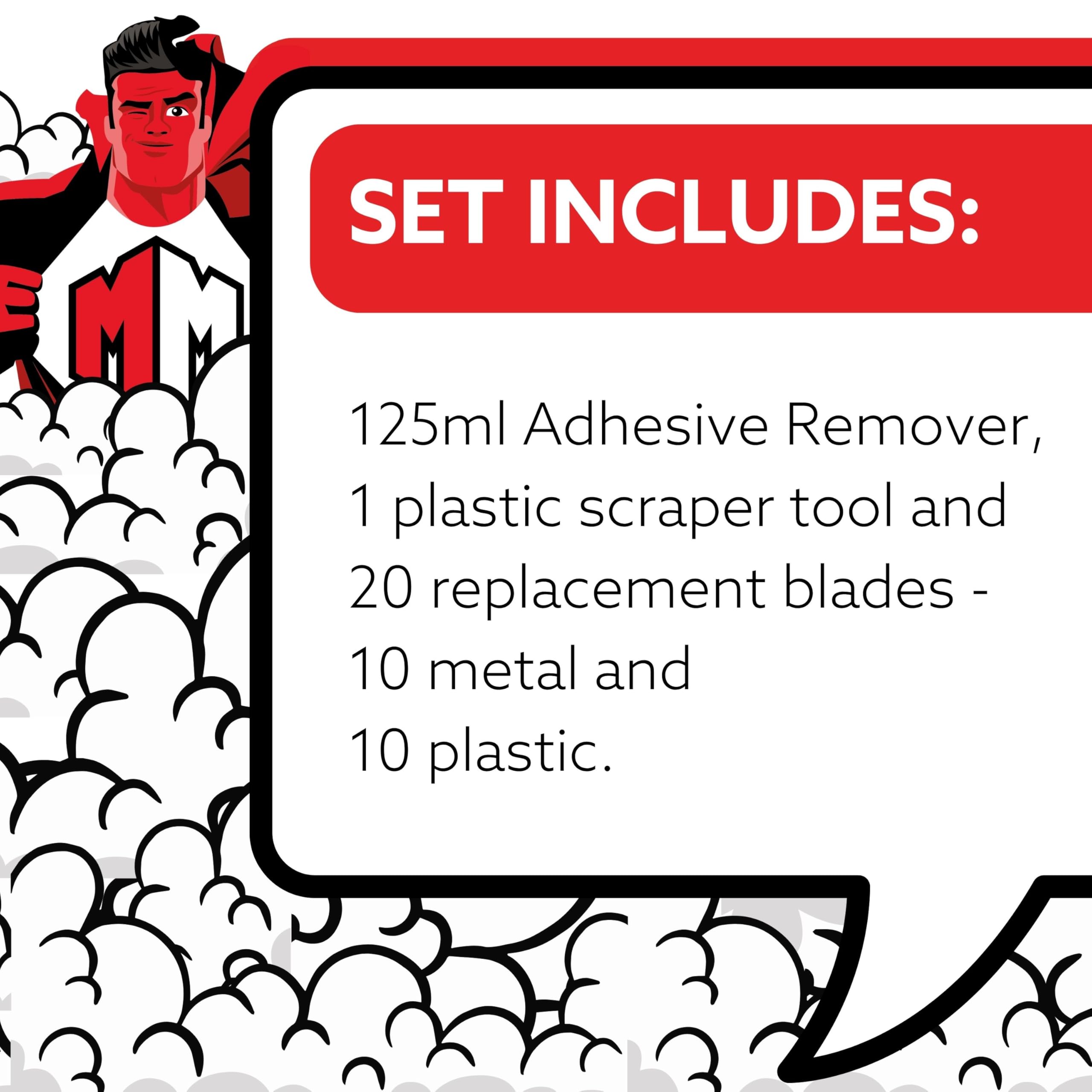 Mighty Melt Adhesive Remover Kit - Removes Sticky Residues | 125ml Liquid | Citrus Scent 3