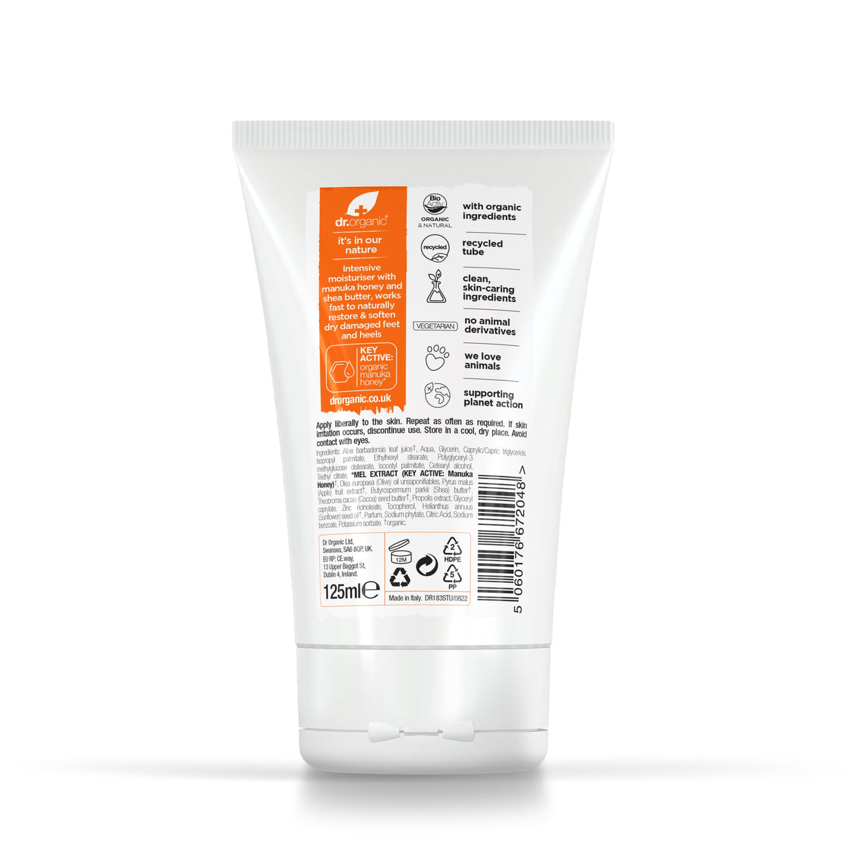 Dr. Organic Manuka Honey Foot Cream - 125 ml, Pack of 2