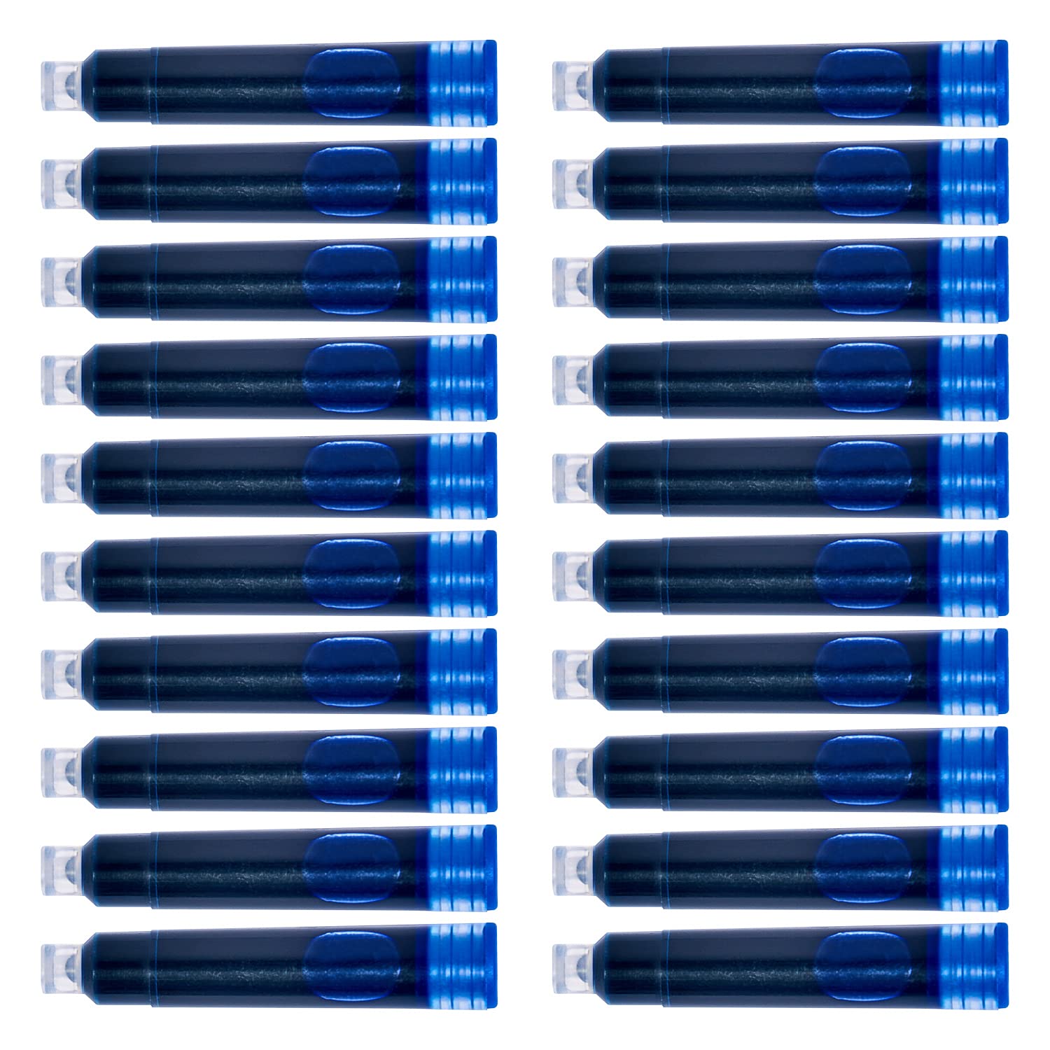 Helix Oxford 219820 Universal Blue Ink Cartridge Refills for Fountain Pens | Pack of 20 | Washable Ink 3