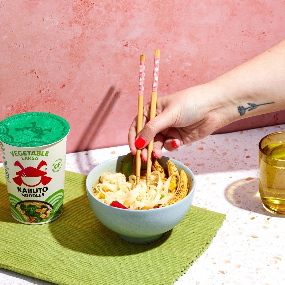 Kabuto Noodles - Vegetable Laksa Instant Noodles | 6 Pack (6 x 65g) | Gluten Free, Low Fat, 100% Recyclable Packaging 2