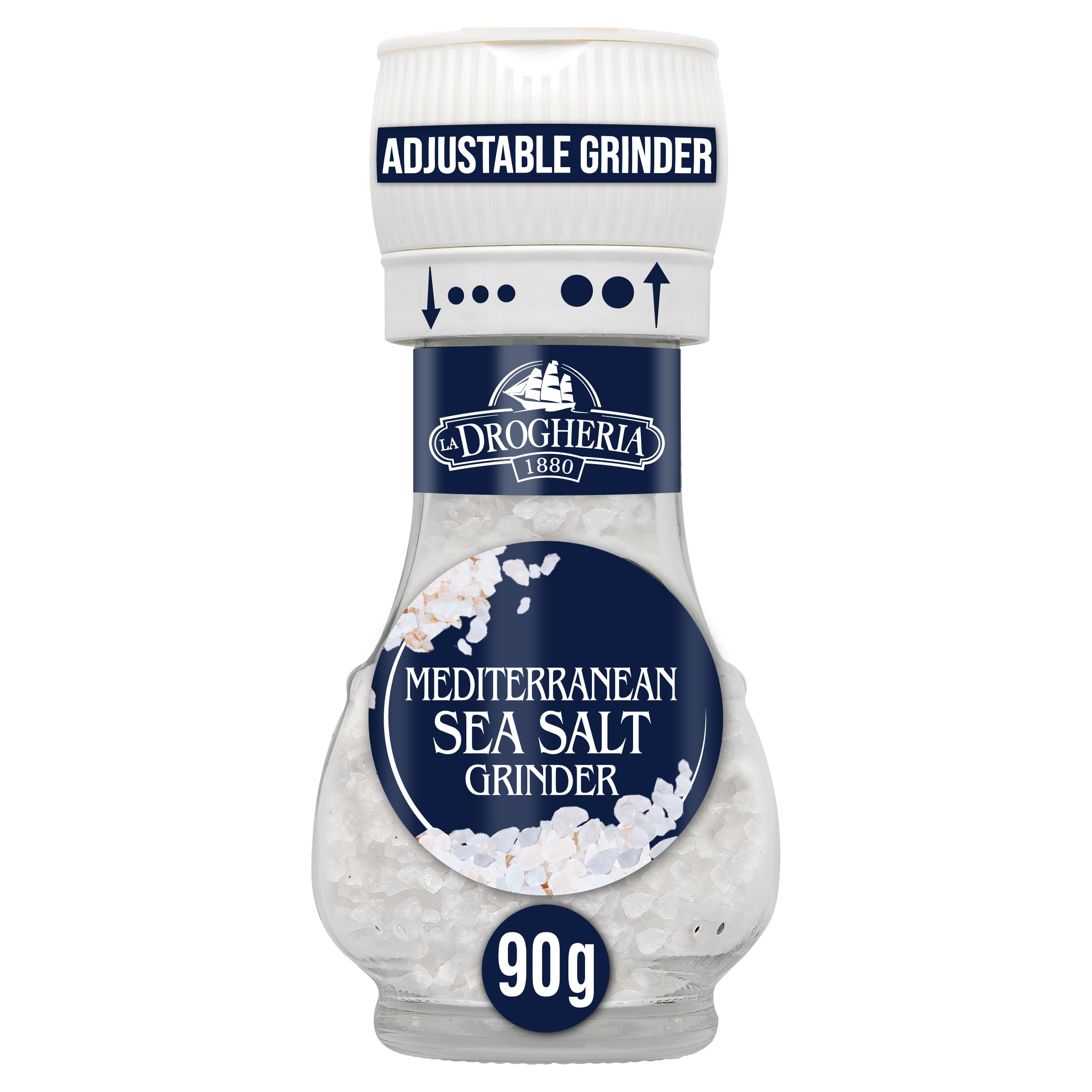 Drogheria & Alimentari Mediterranean Salt Adjustable Grinder | 90g Crystal Salt from Italy 1