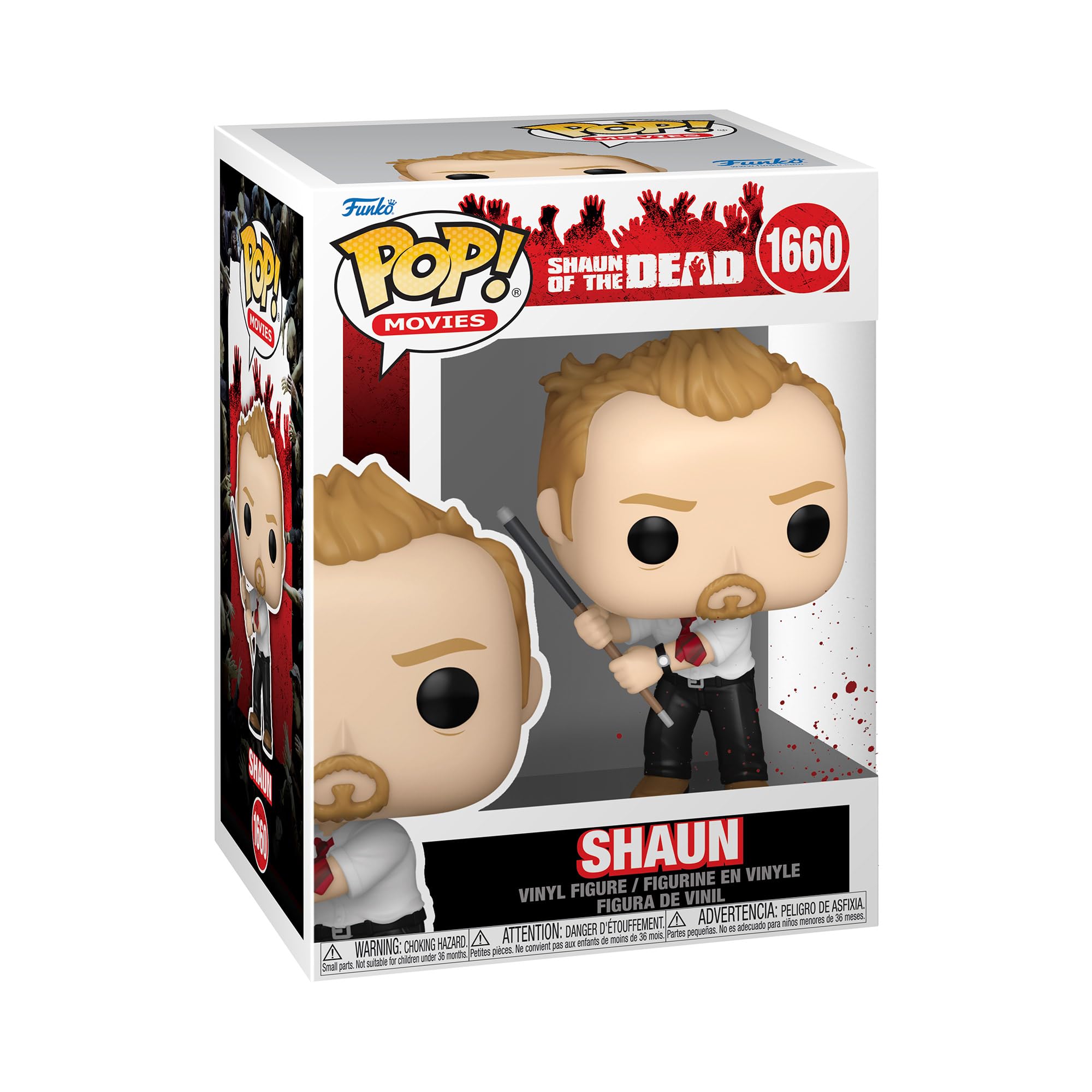 Funko Pop! Movies: Shaun of the Dead - Shaun Vinyl Figure (84931) Rare Chase Variant 1